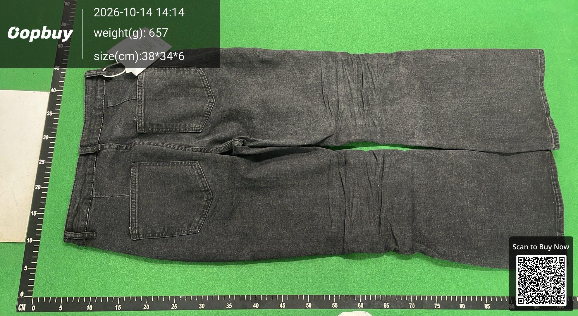 Foto QC 3 de Other Jeans Waxed Coated Biker Panelled Wide Leg Black