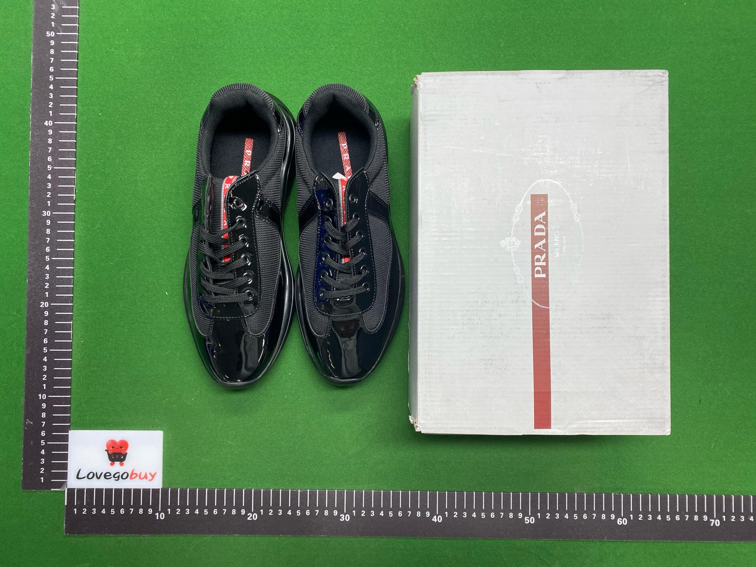 Foto QC 4 de Prada America's Cup Patent Leather Mesh Low Navy Silver