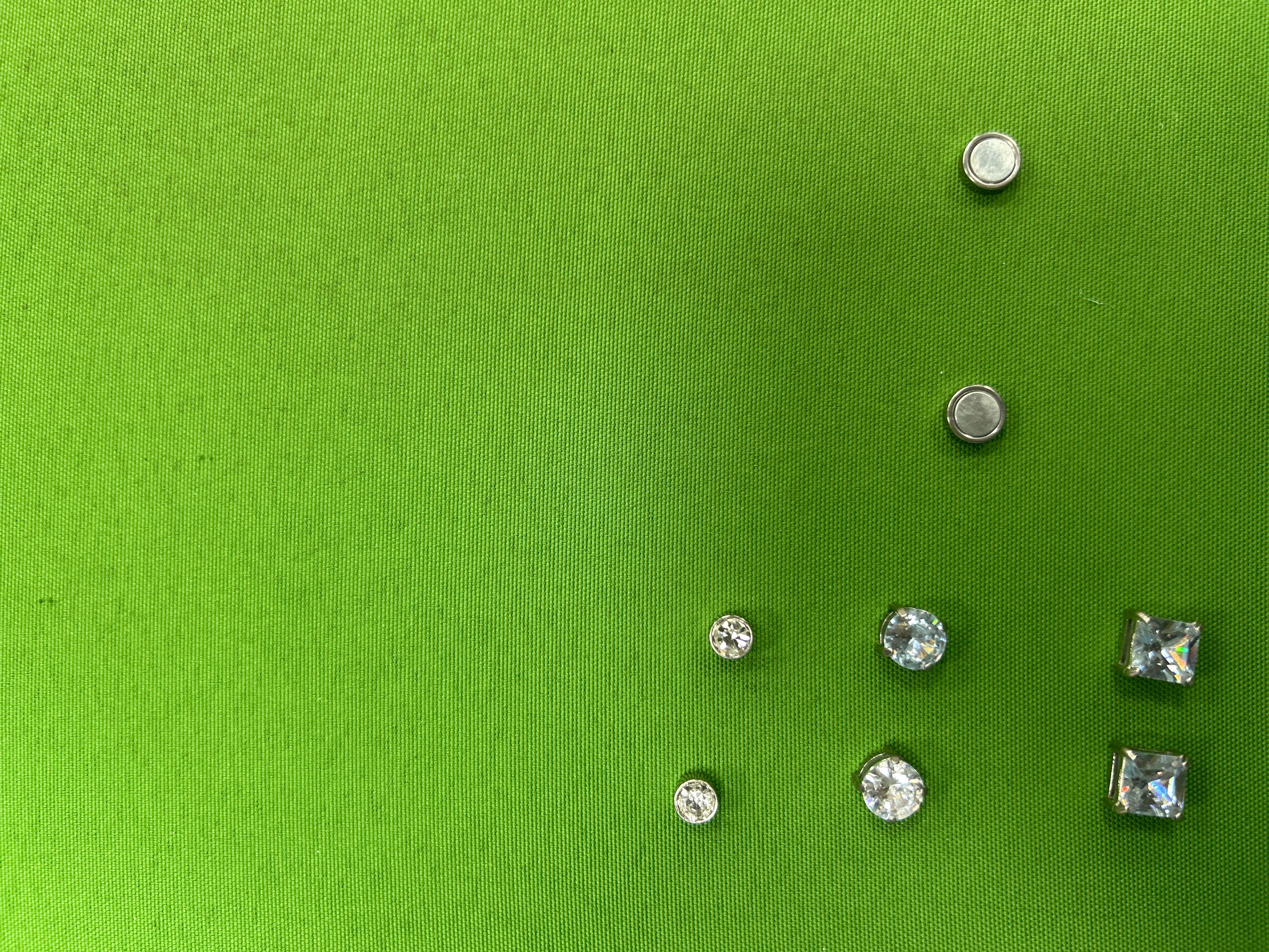 Foto QC 8 de Unbranded Earrings Stainless Steel Zircon Silver