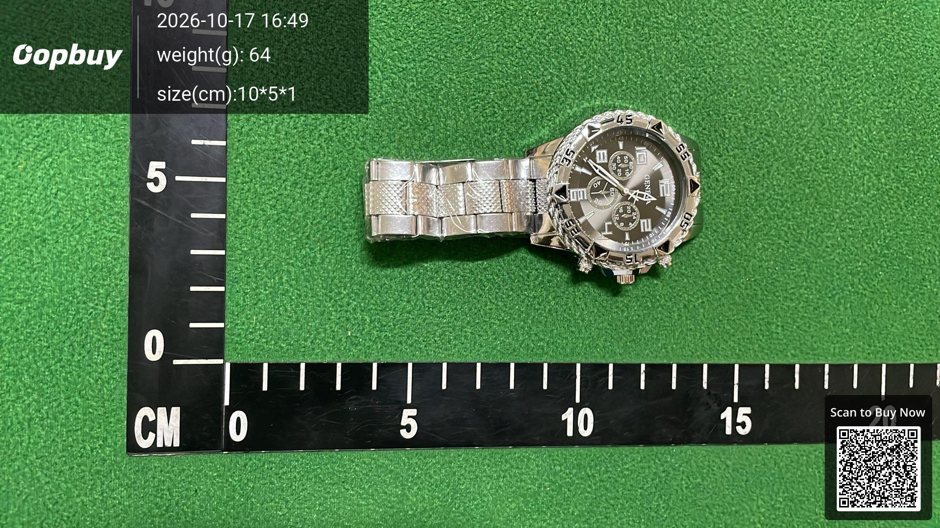 Foto QC 1 de Geneva Chronograph Style Quartz Men's Watch