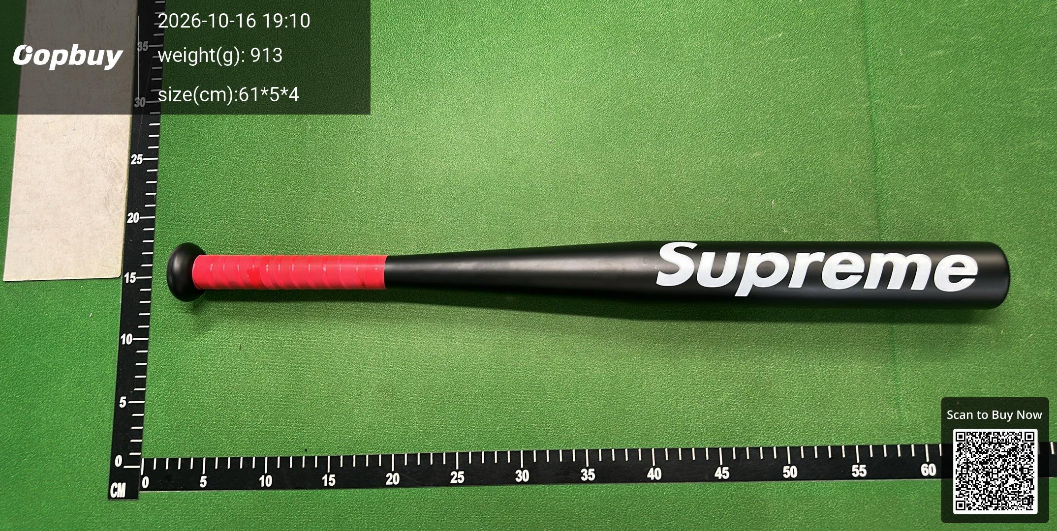Foto QC 1 de Supreme Baseball Bat Black/Red Wood Baseball Bat