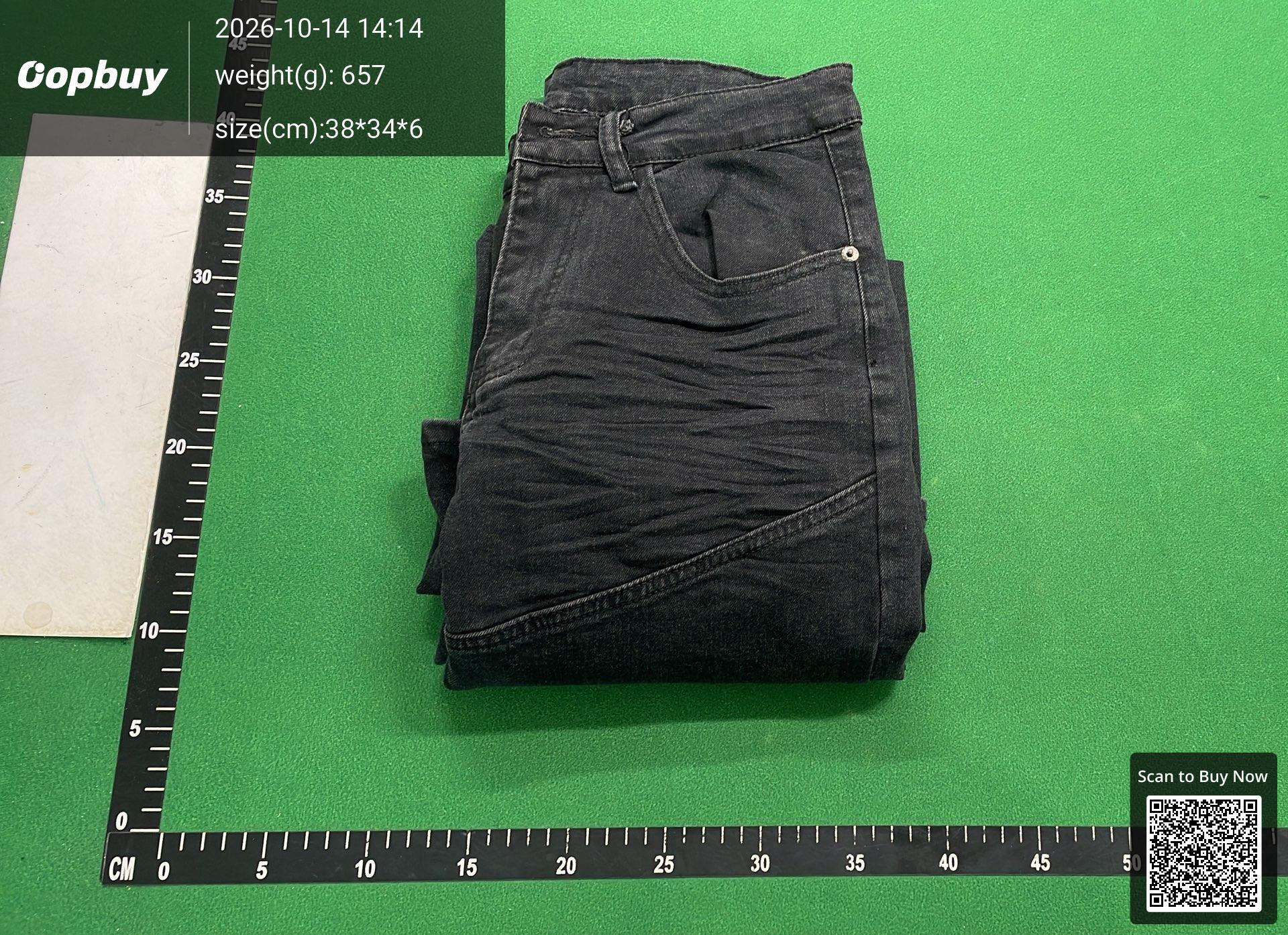 Foto QC 4 de Other Jeans Waxed Coated Biker Panelled Wide Leg Black