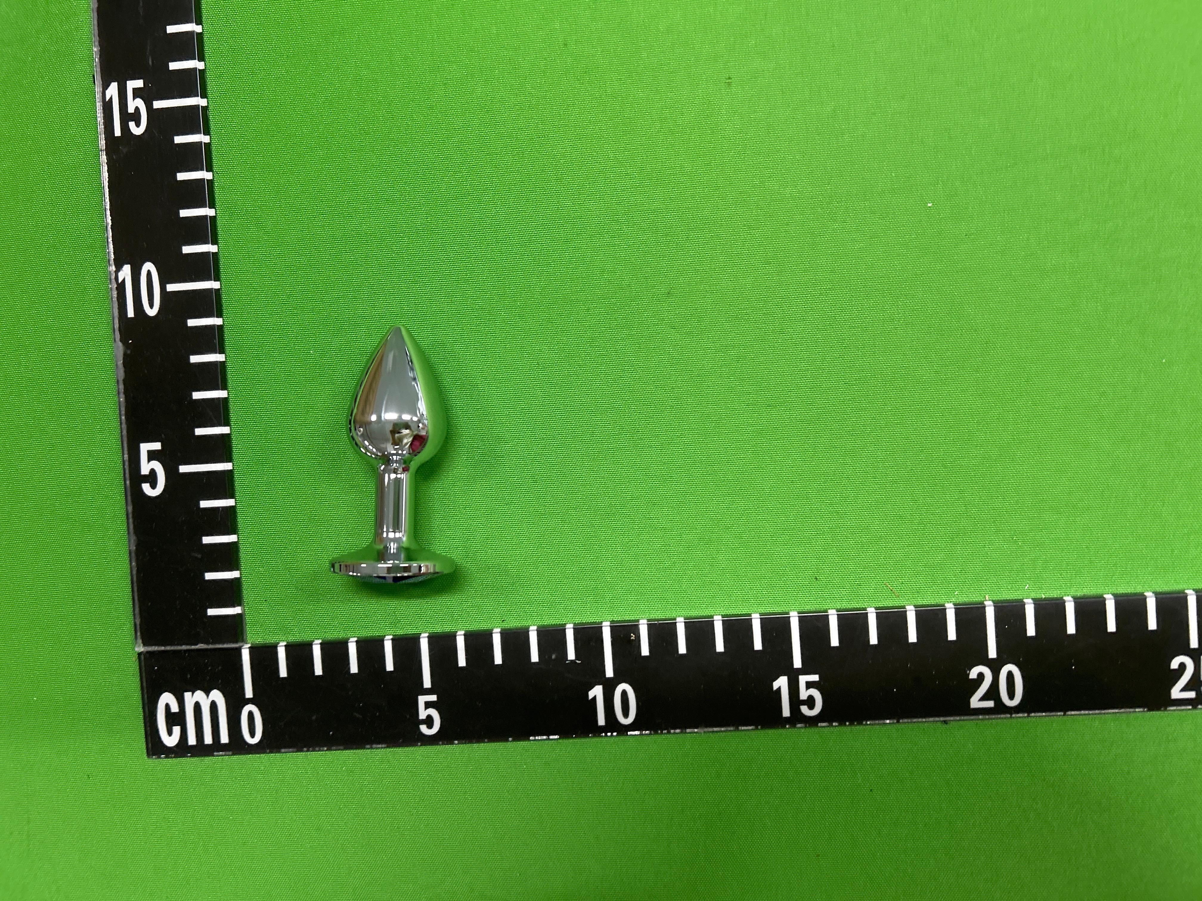 Foto QC 4 de Generic Stainless Steel Jeweled Anal Plug (Medium) Pink