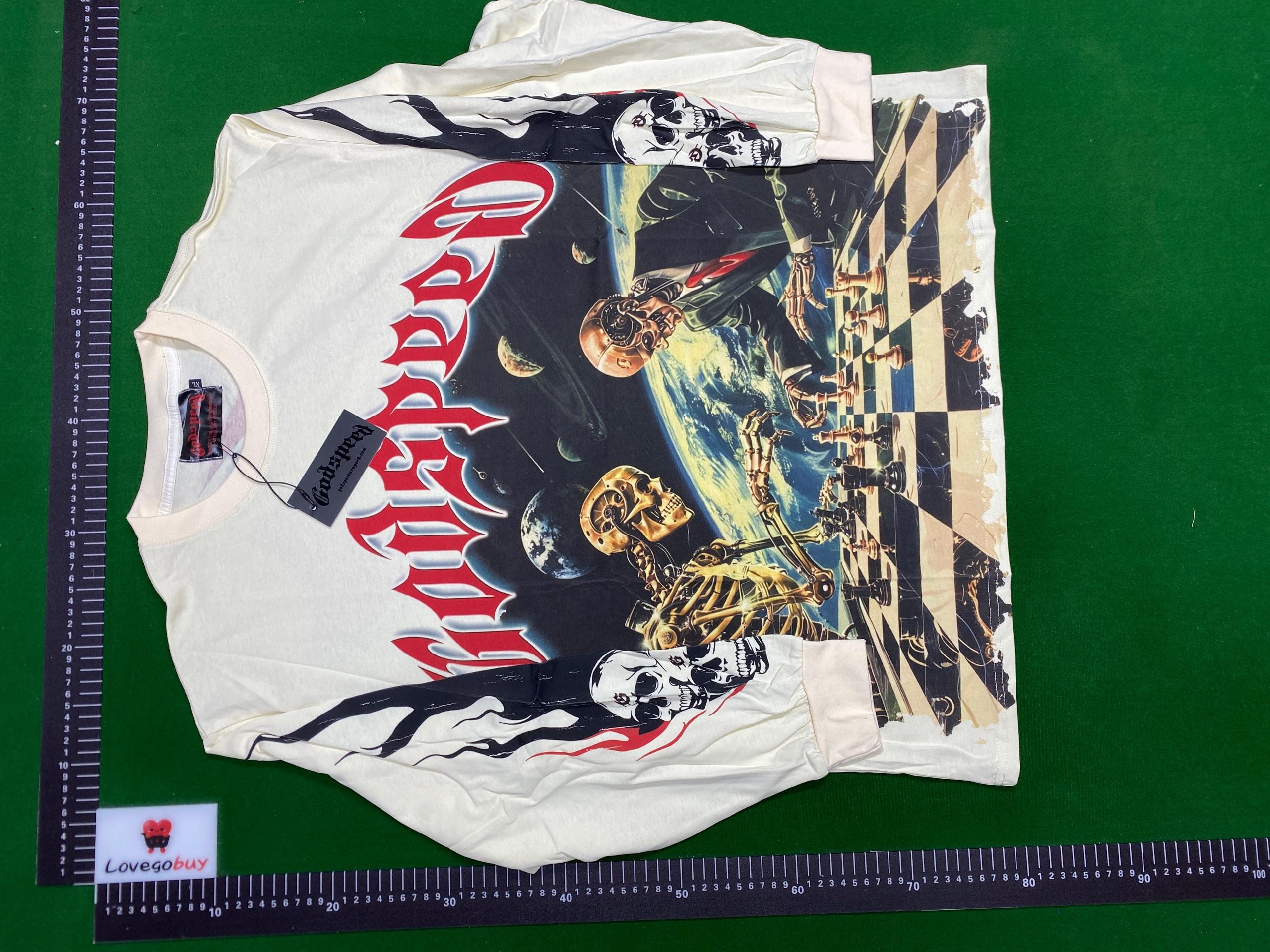 Foto QC 1 de Godspeed Hoodie Skull Graphic Vintage Washed Black