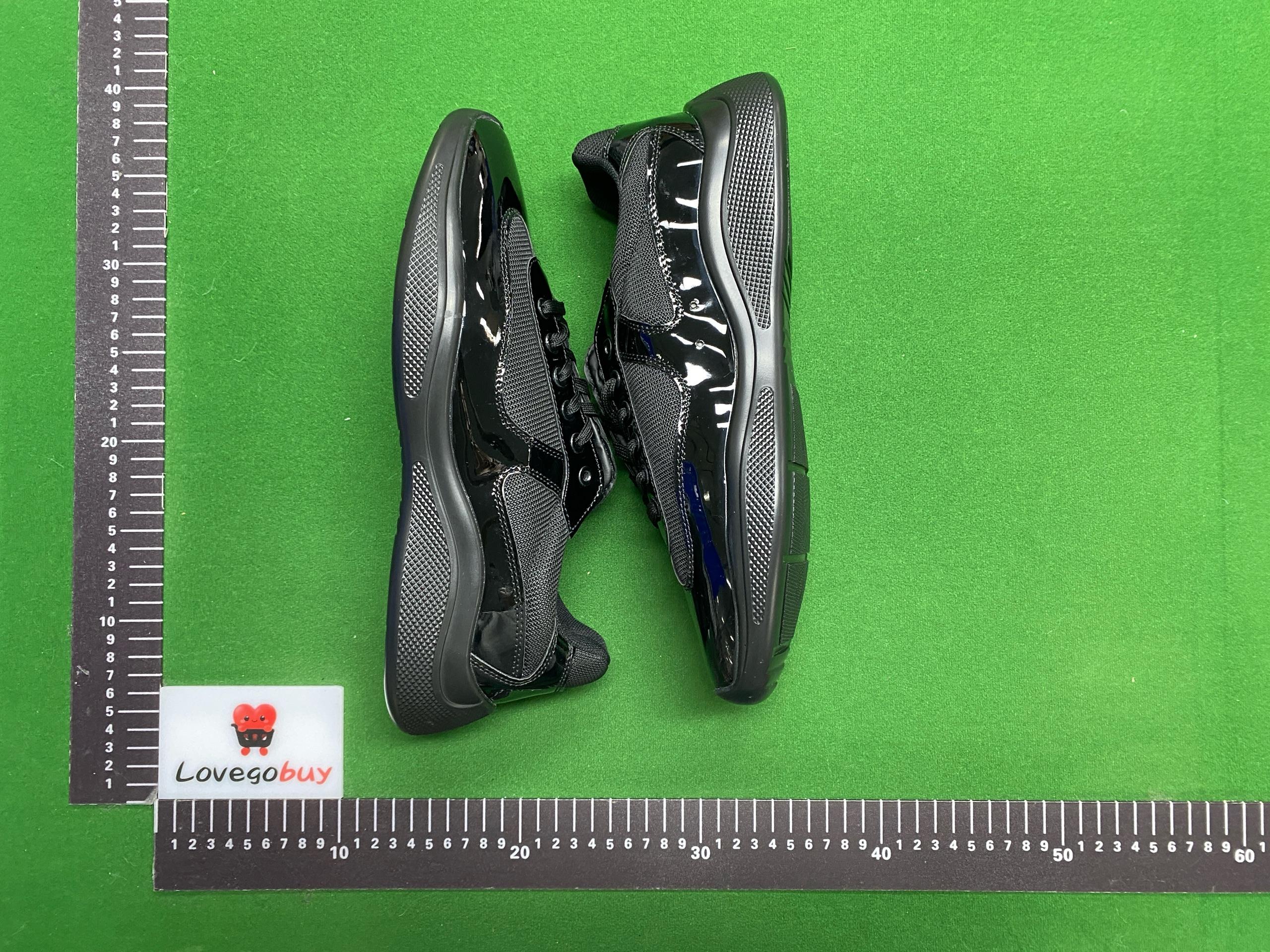 Foto QC 1 de Prada America's Cup Patent Leather Mesh Low Navy Silver