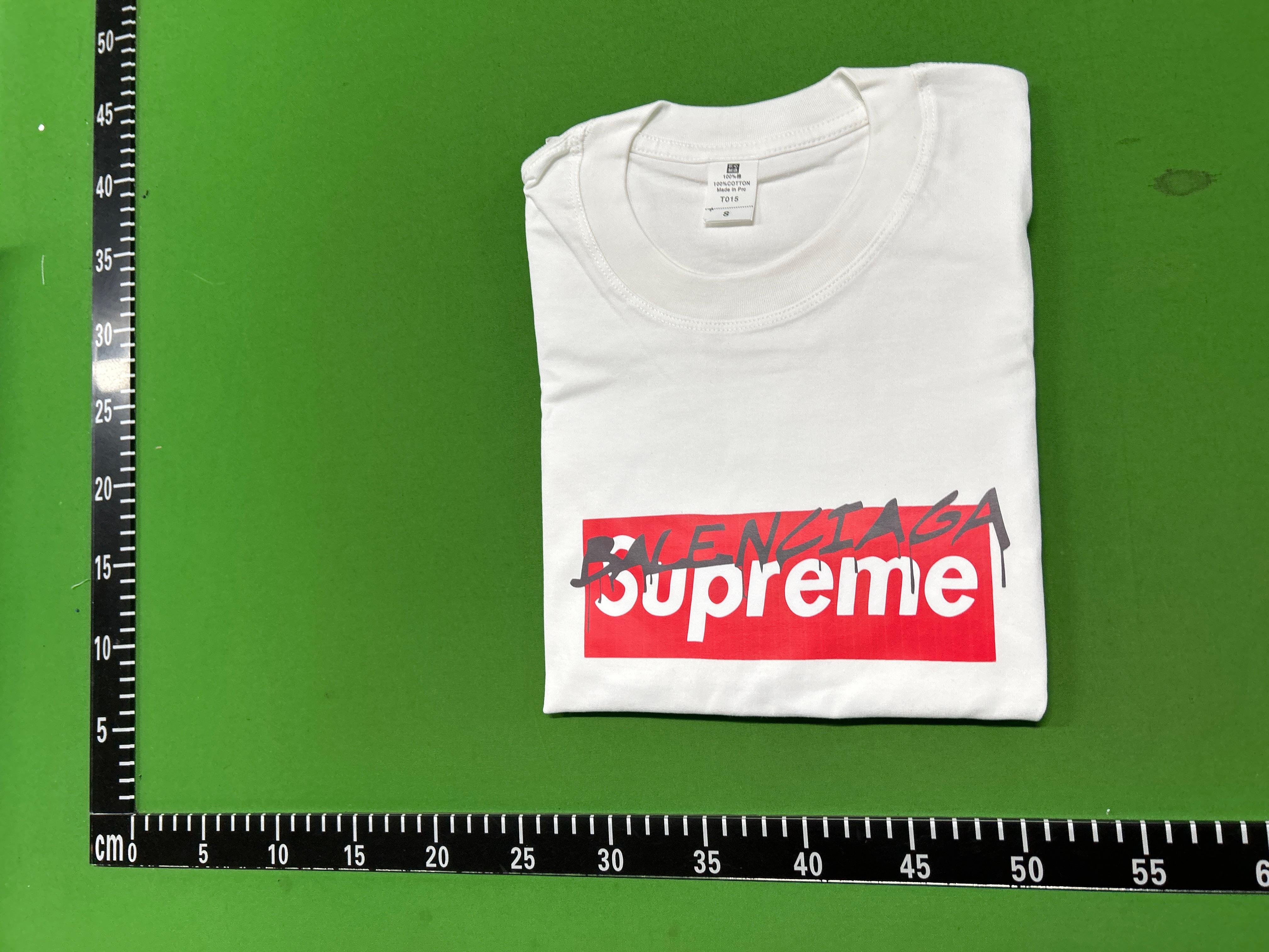 Foto QC 4 de Balenciaga T-shirt Tape Logo White