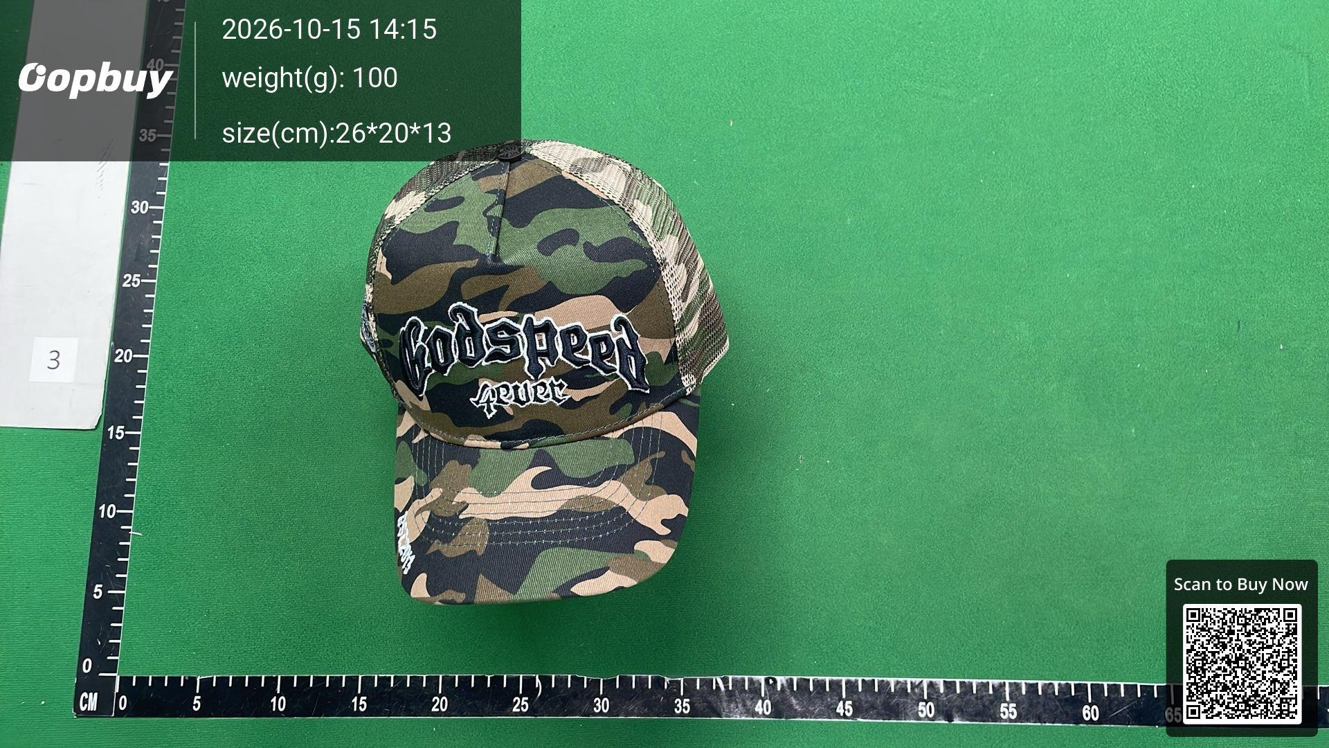 Foto QC 4 de Godspeed Script Logo Trucker Cap Black