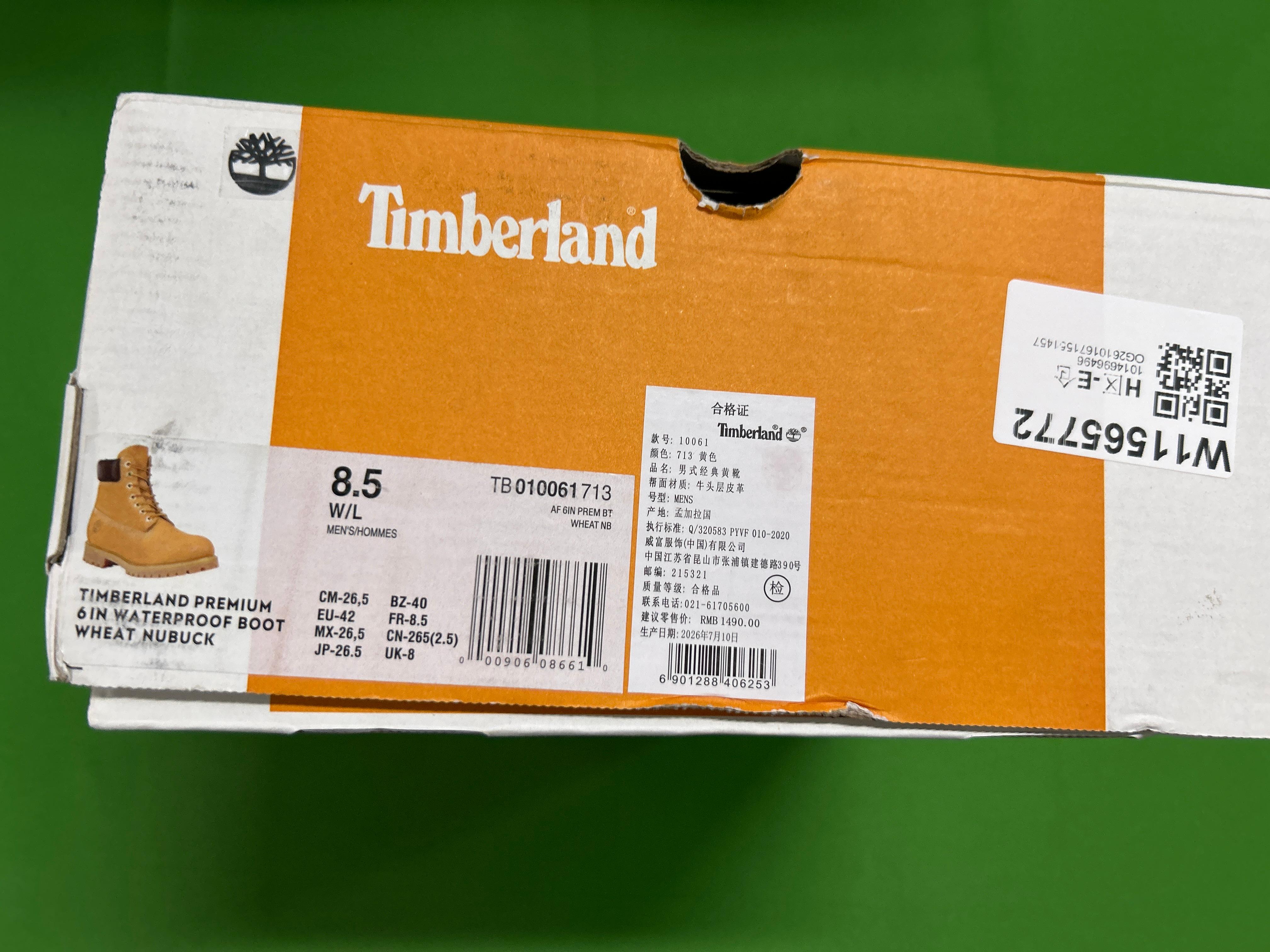 Foto QC 1 de Timberland 6-Inch Premium Boot Wheat Nubuck Waterproof BAPE Camo Embossed