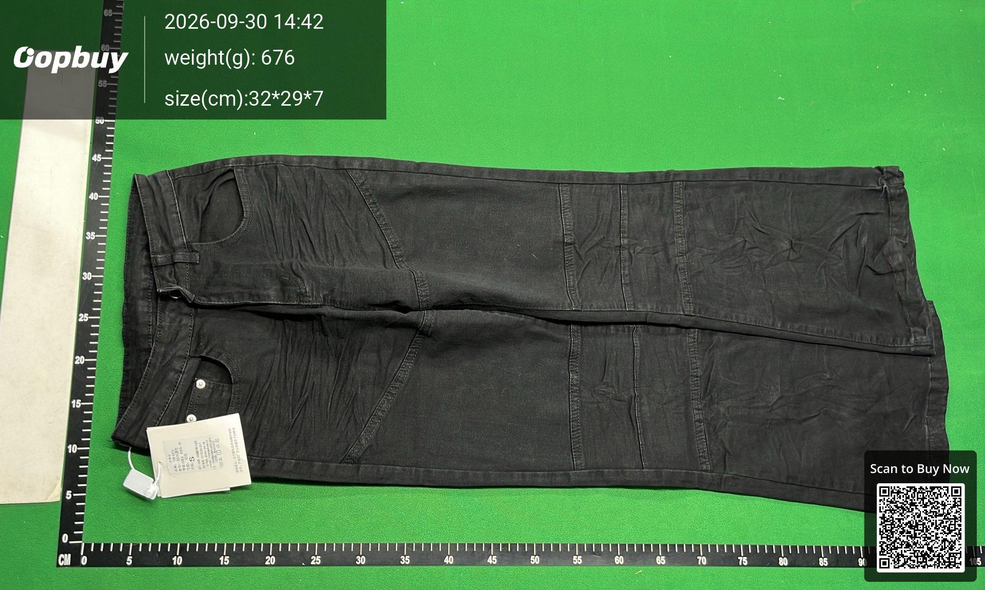 Foto QC 6 de Other Jeans Waxed Coated Biker Panelled Wide Leg Black