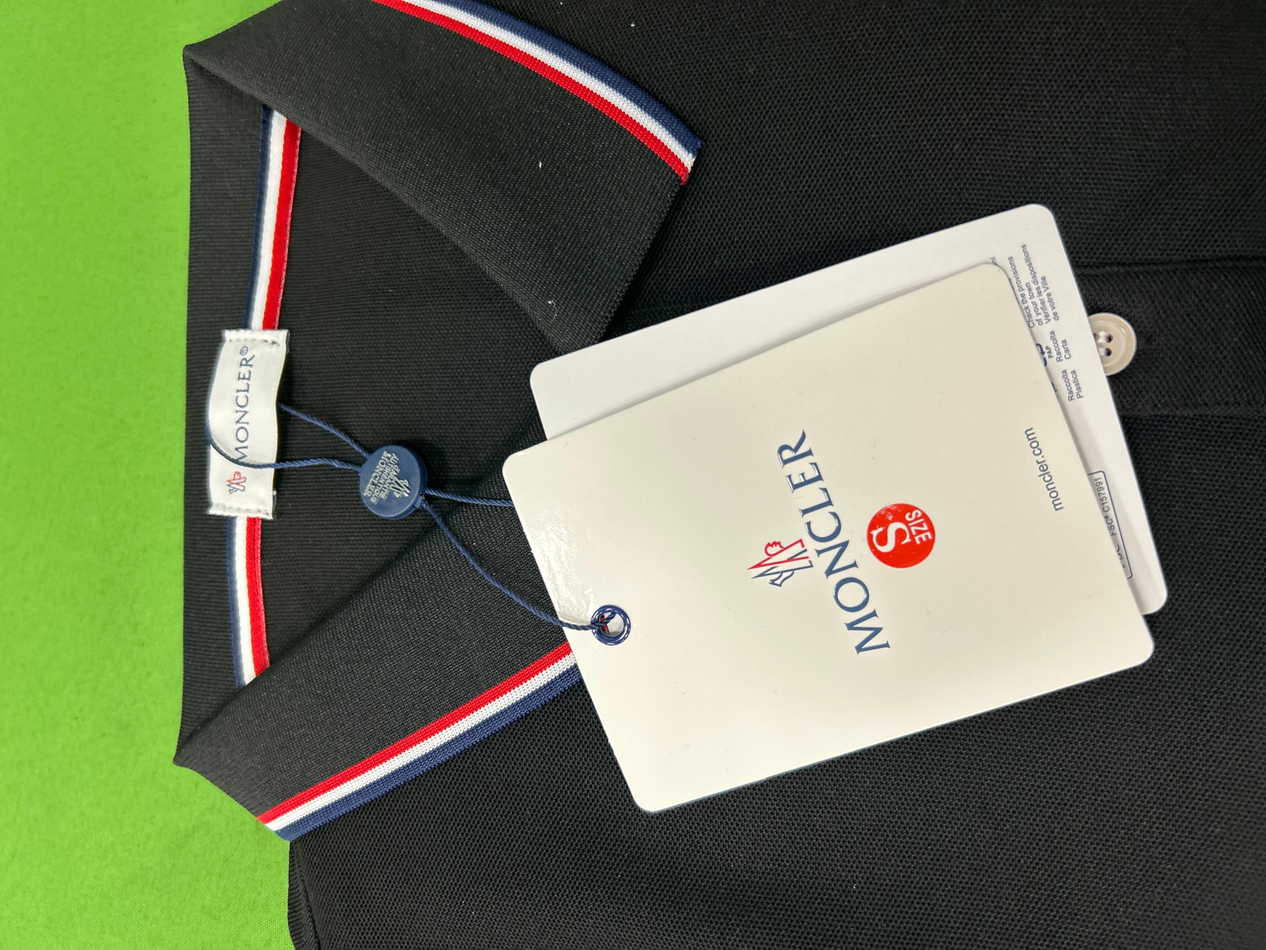 Foto QC 6 de Moncler Shirt Logo Patch Tricolor Trim Black