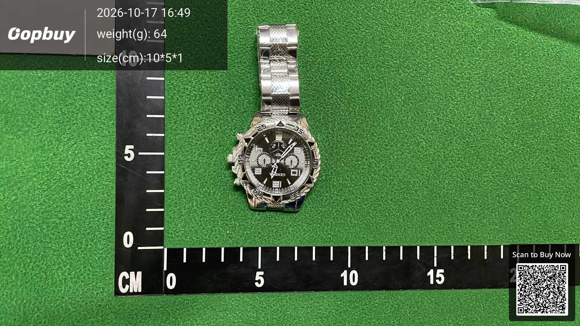 Foto QC 3 de Geneva Chronograph Style Quartz Men's Watch