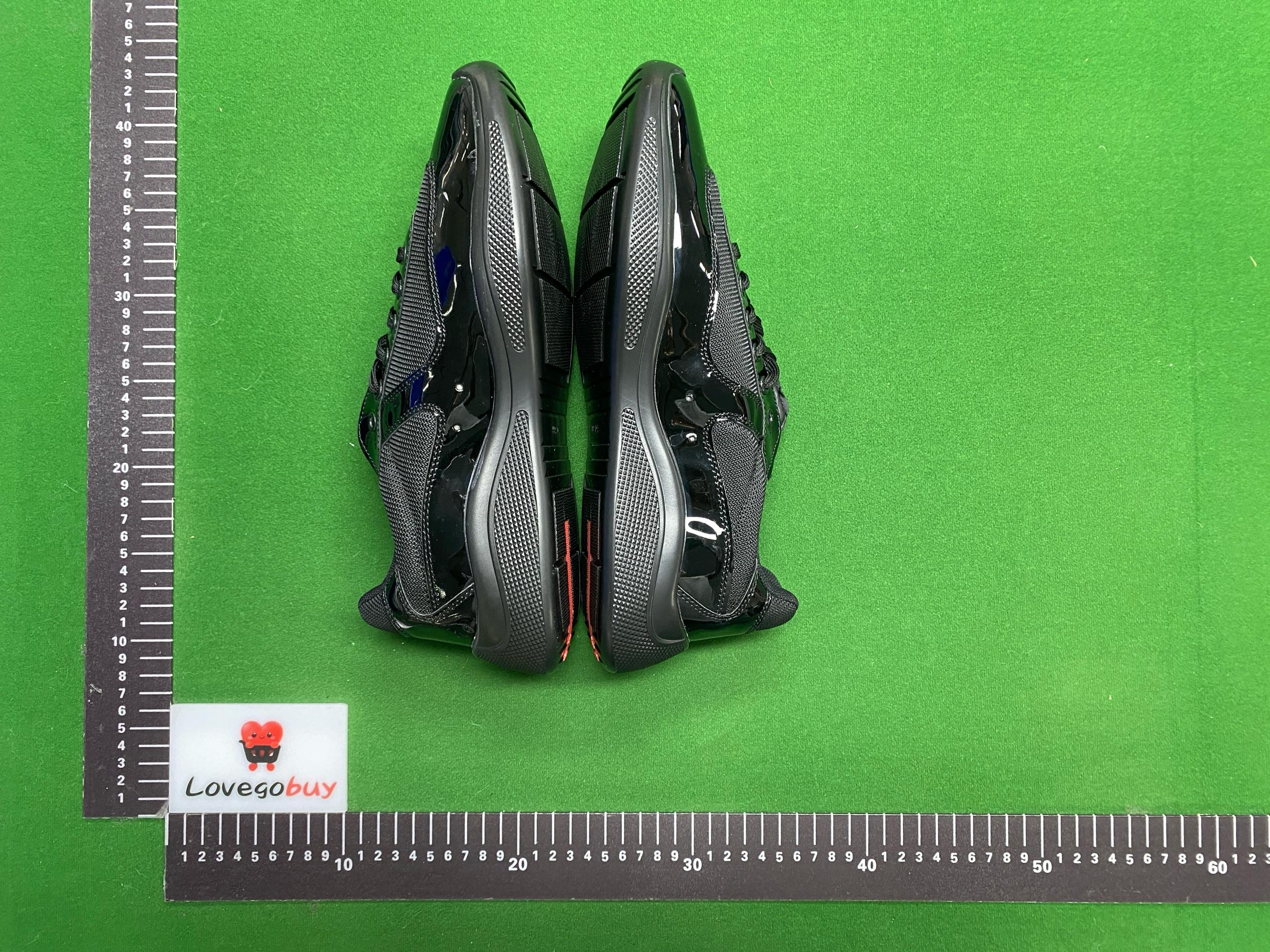 Foto QC 2 de Prada America's Cup Patent Leather Mesh Low Navy Silver