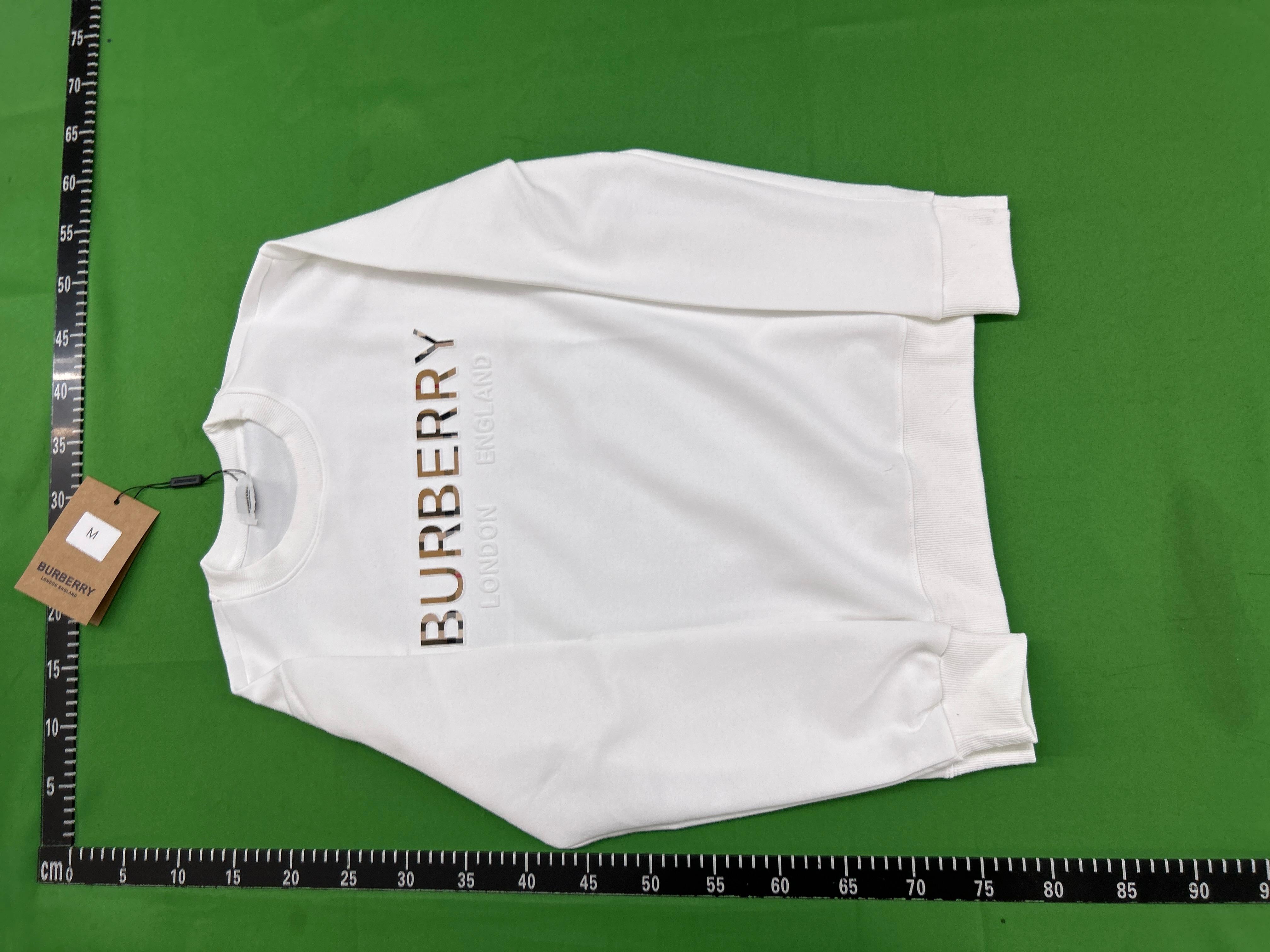Foto QC 3 de Burberry Zip Up Hoodie Jacket Check Lined Cotton Pale Grey Melange