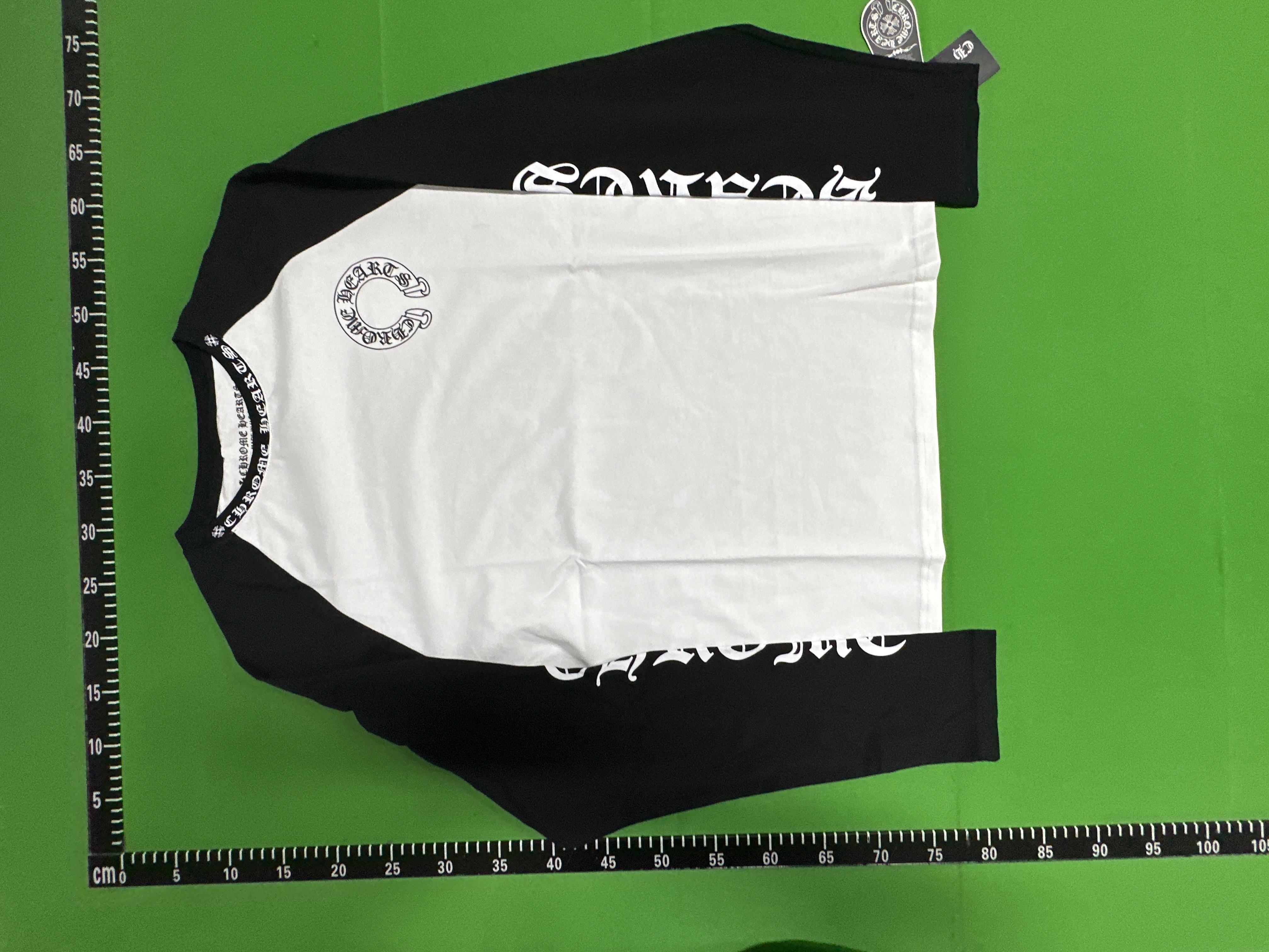 Foto QC 3 de Chrome Hearts Horseshoe Logo Script Print Raglan Long Sleeve T-shirt Blue White