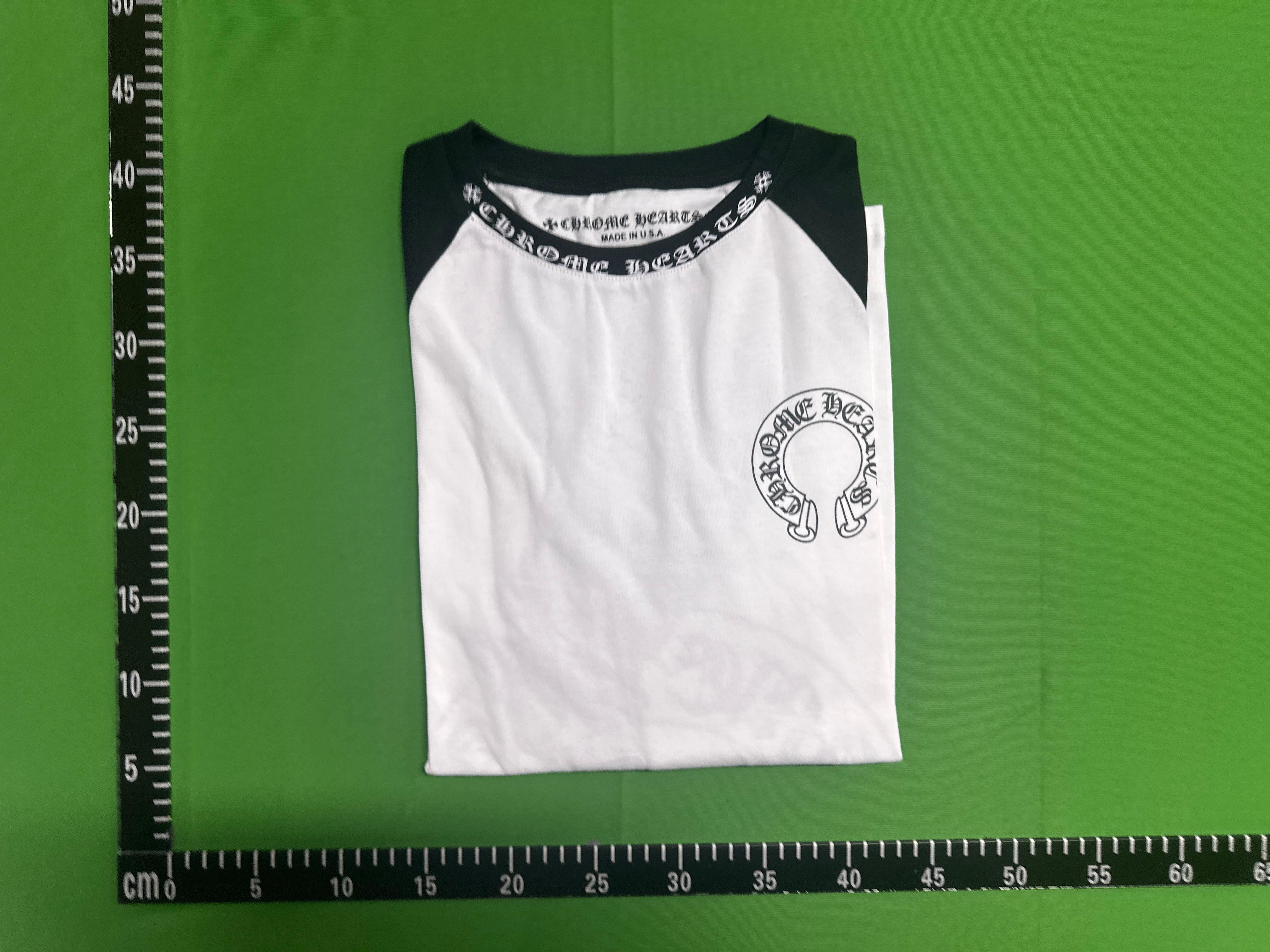 Foto QC 1 de Chrome Hearts Horseshoe Logo Script Print Raglan Long Sleeve T-shirt Blue White