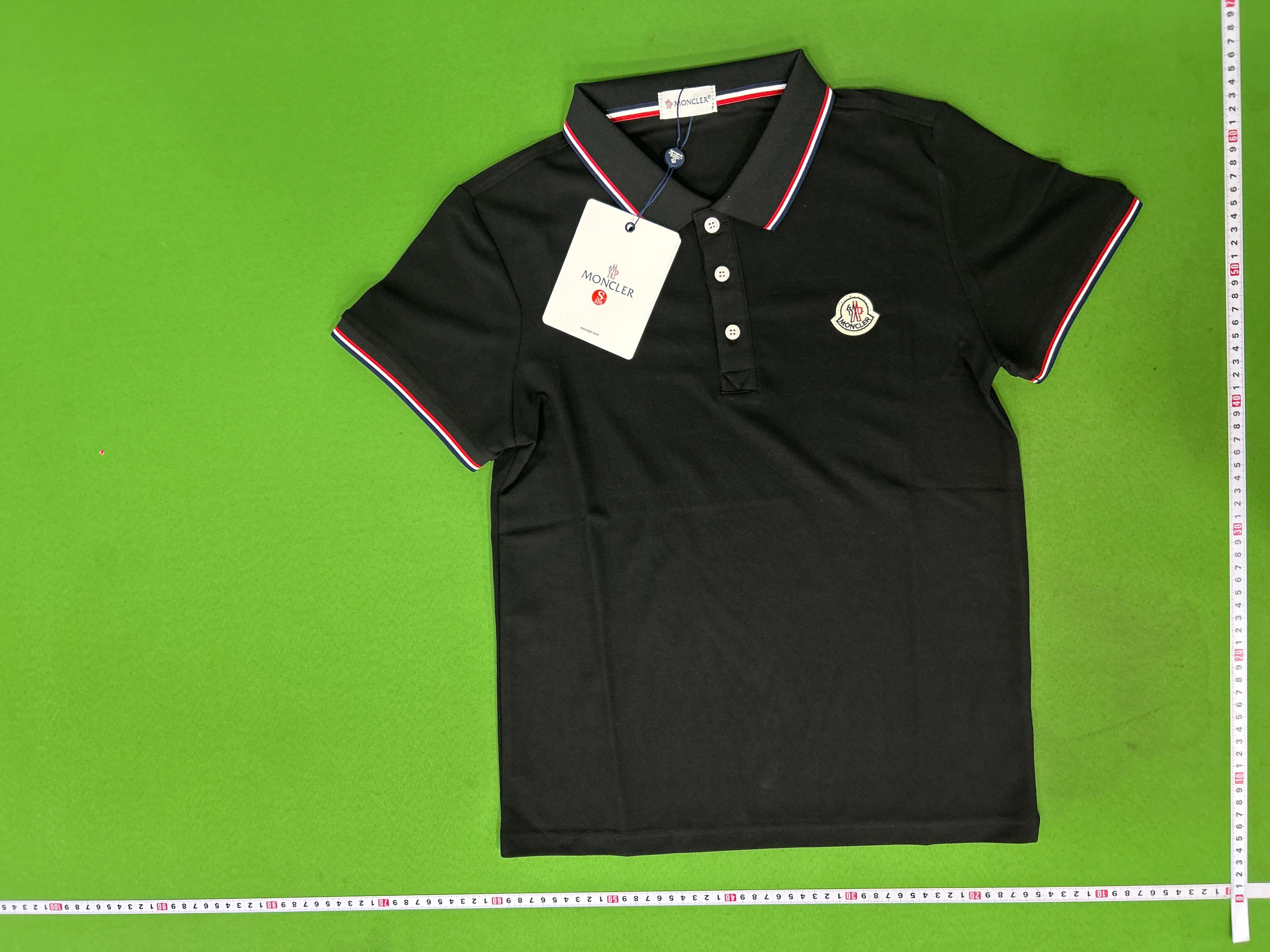Foto QC 7 de Moncler Shirt Logo Patch Tricolor Trim Black