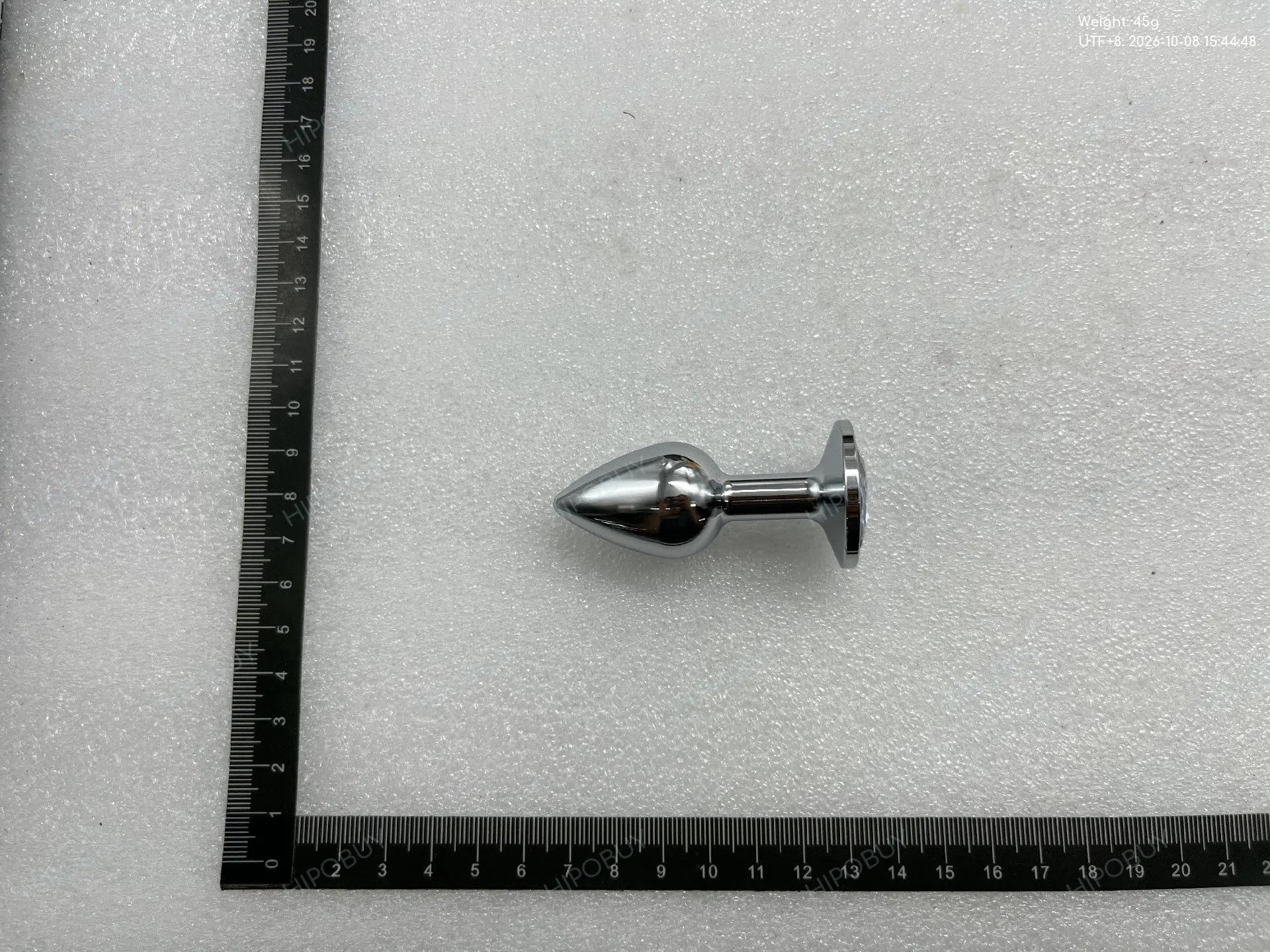 Foto QC 8 de Generic Stainless Steel Jeweled Anal Plug (Medium) Pink