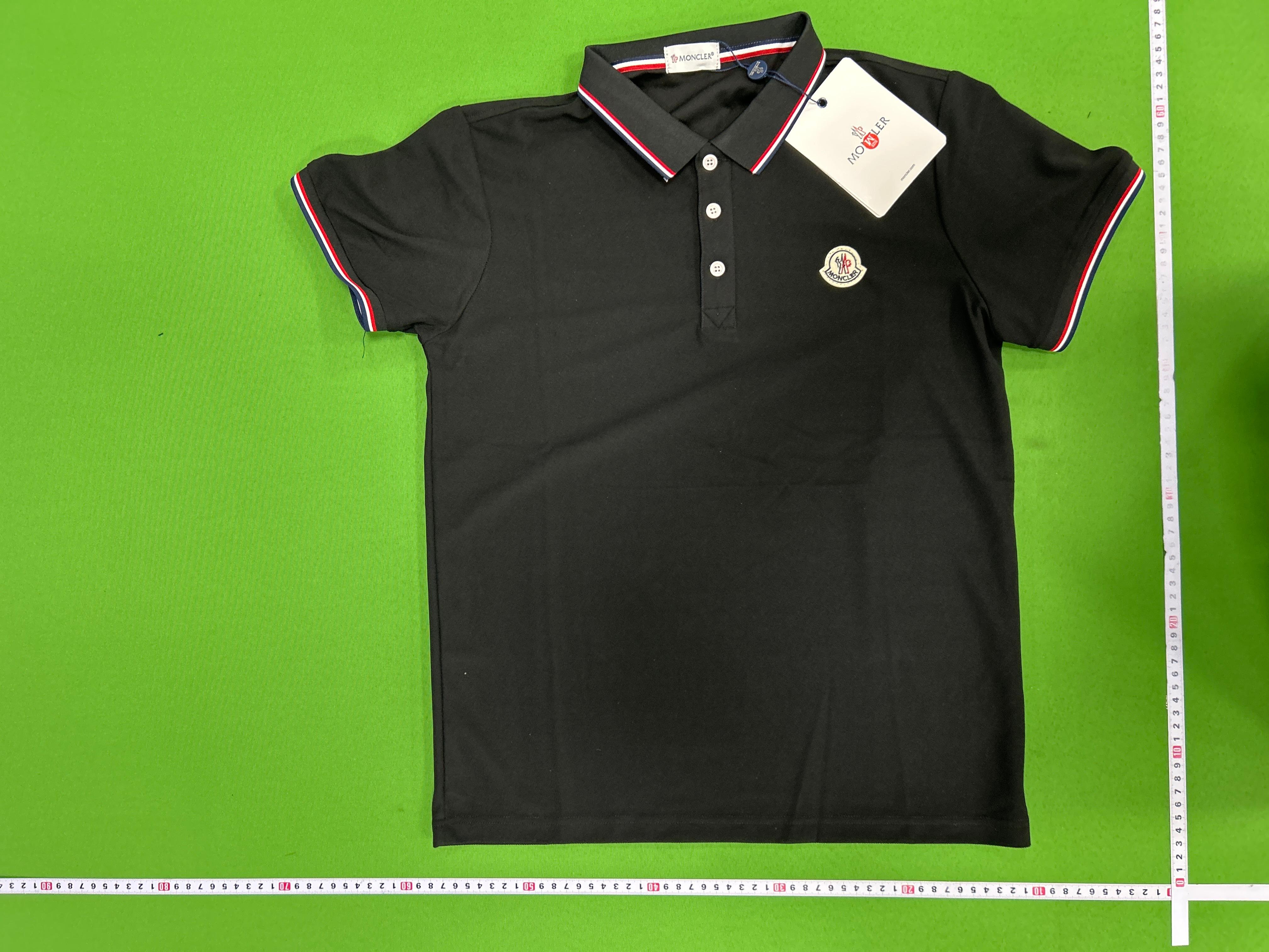 Foto QC 2 de Moncler Shirt Logo Patch Tricolor Trim Black