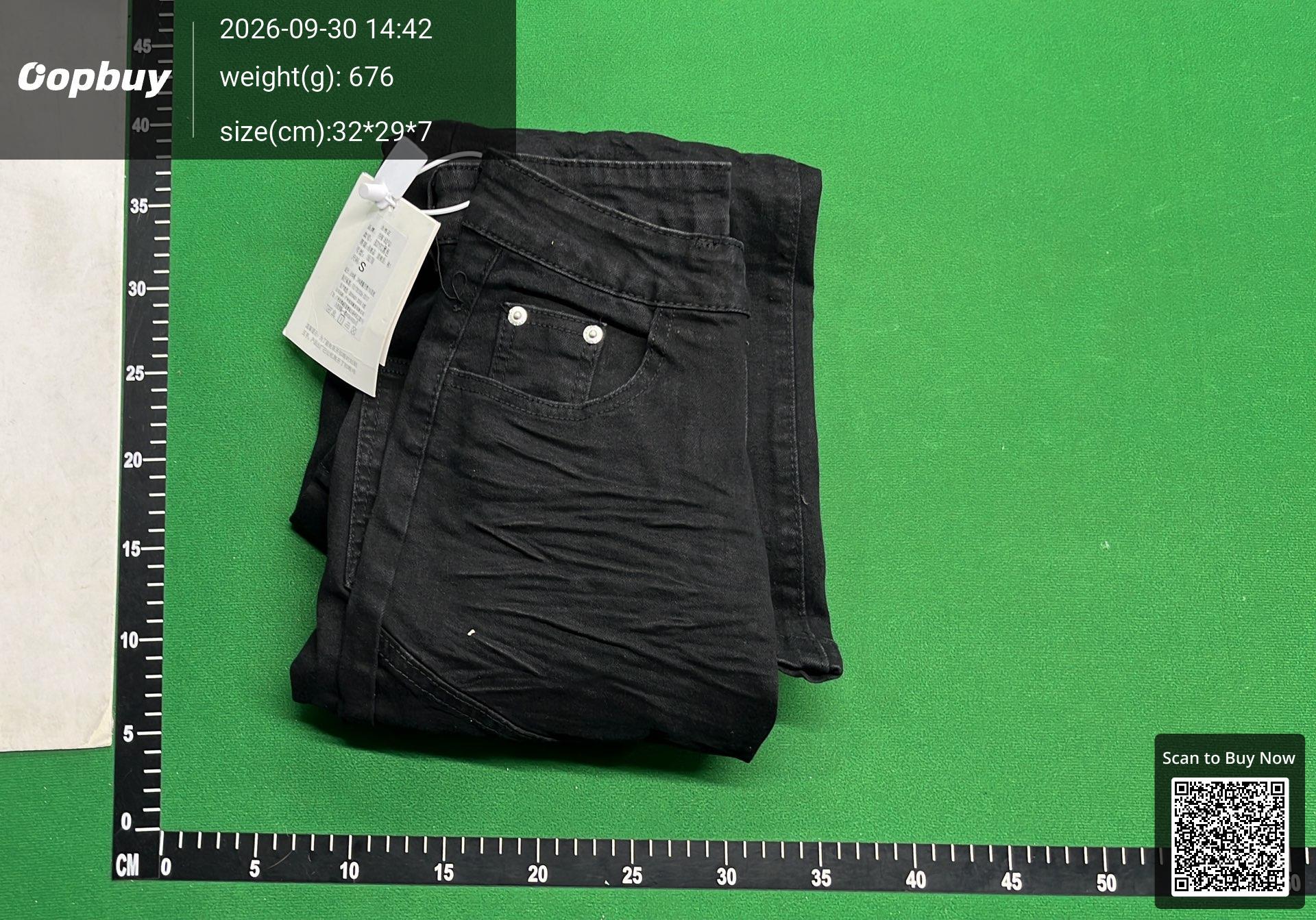 Foto QC 8 de Other Jeans Waxed Coated Biker Panelled Wide Leg Black
