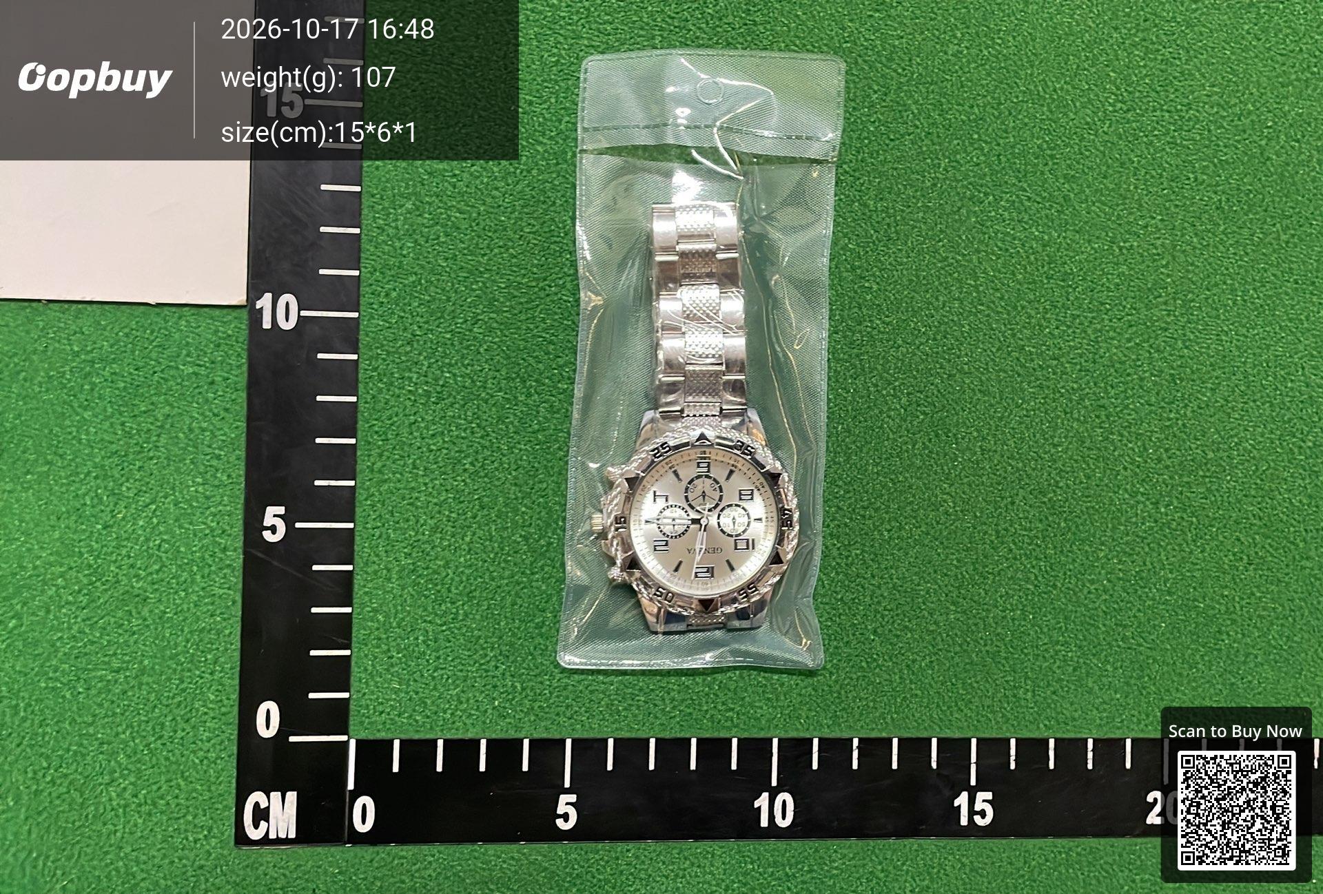 Foto QC 6 de Geneva Chronograph Style Quartz Men's Watch
