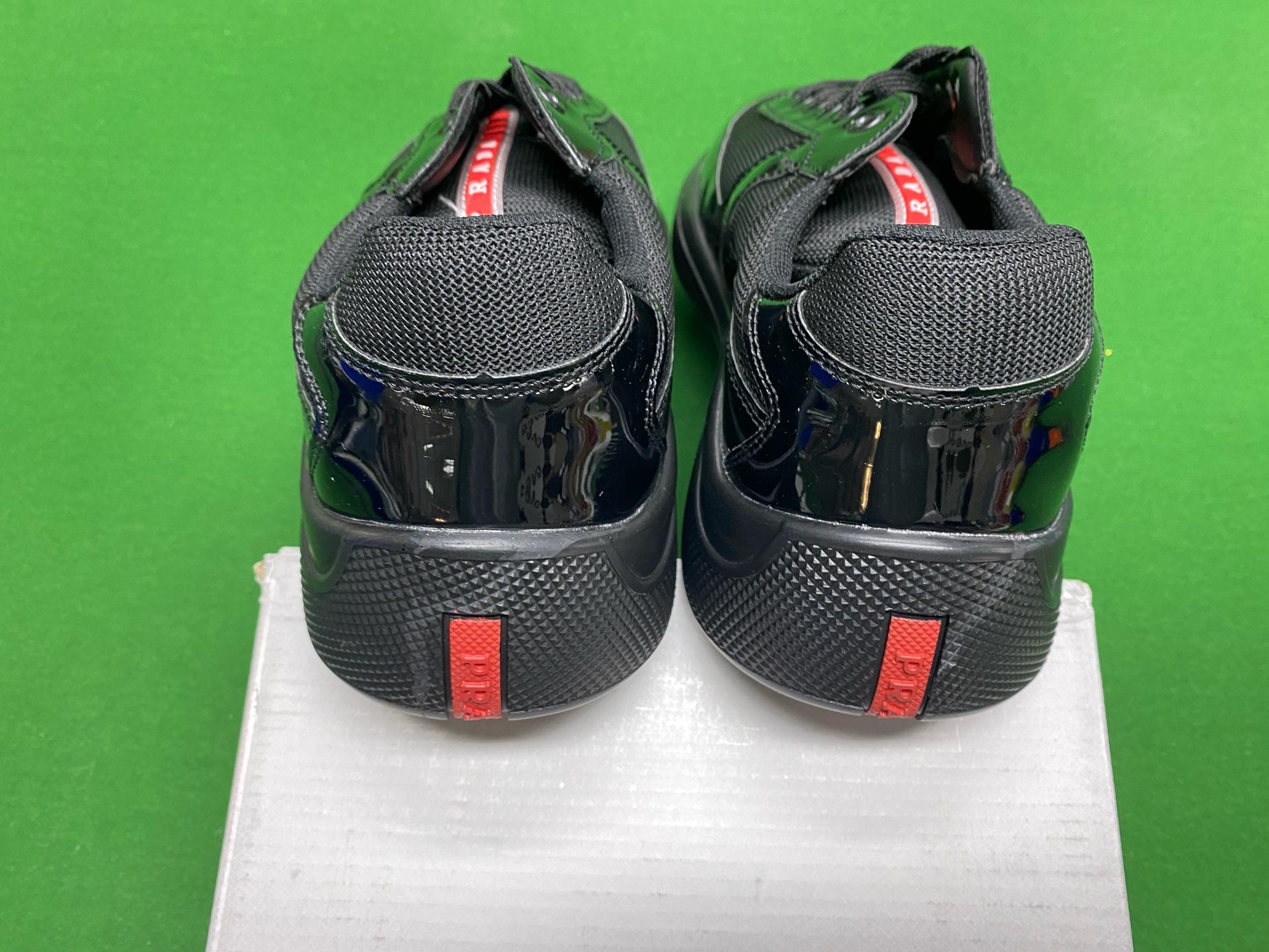 Foto QC 5 de Prada America's Cup Patent Leather Mesh Low Navy Silver