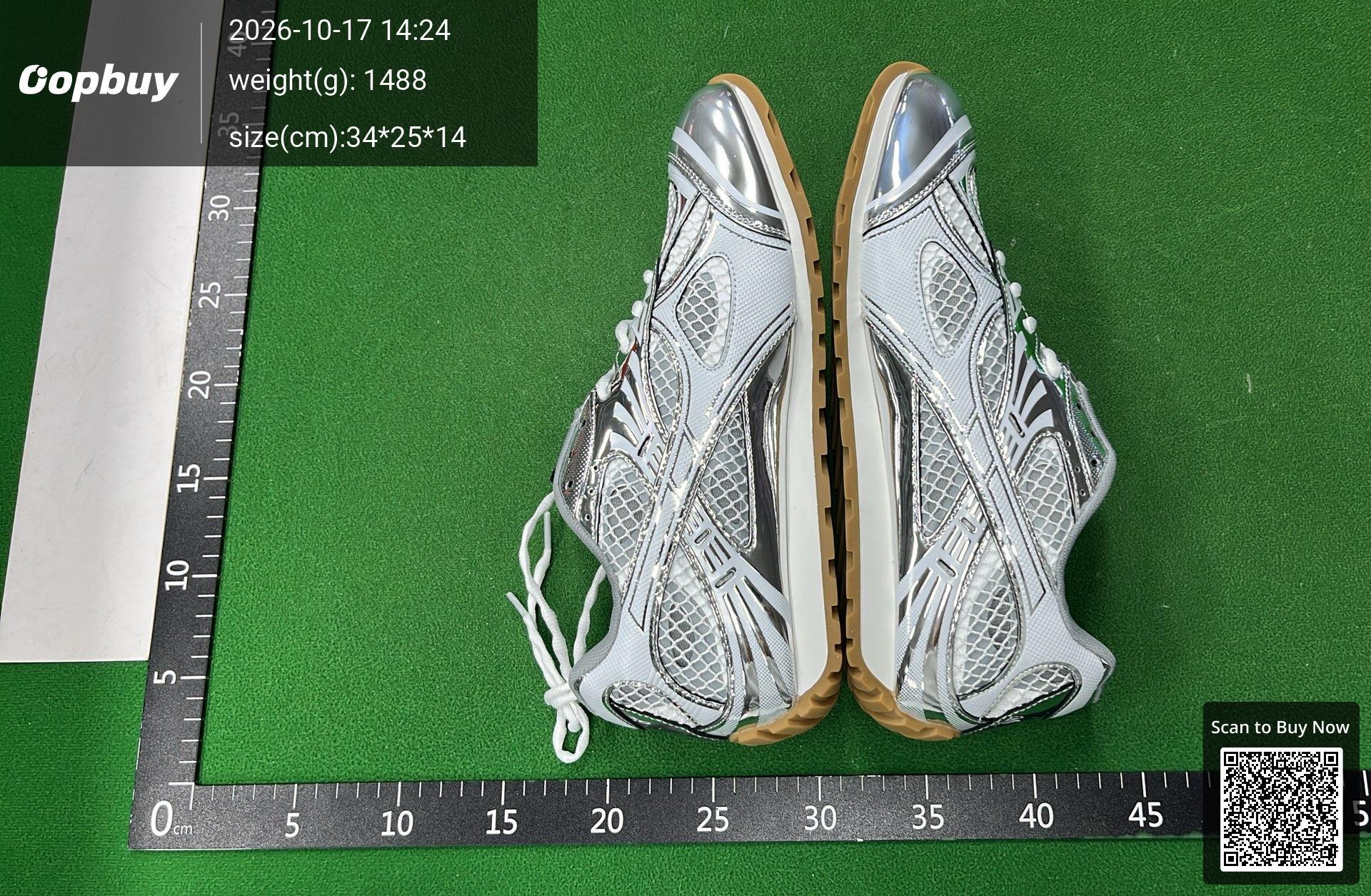 Foto QC 4 de Bottega Veneta Orbit Low Parakeet Silver reptz01