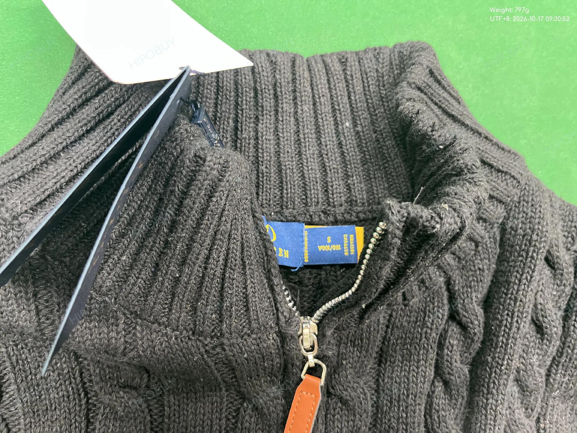 Foto QC 1 de Polo Ralph Lauren Cable Knit Crewneck Sweater Navy