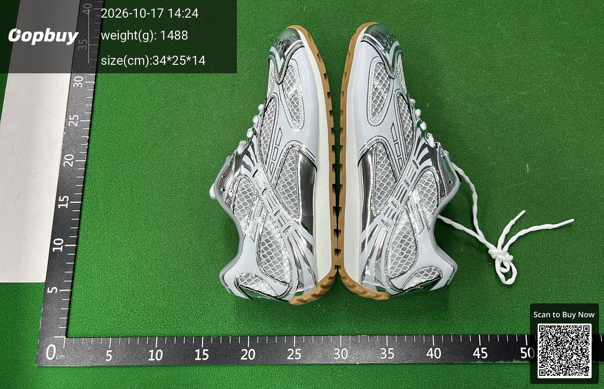 Foto QC 5 de Bottega Veneta Orbit Low Parakeet Silver reptz01