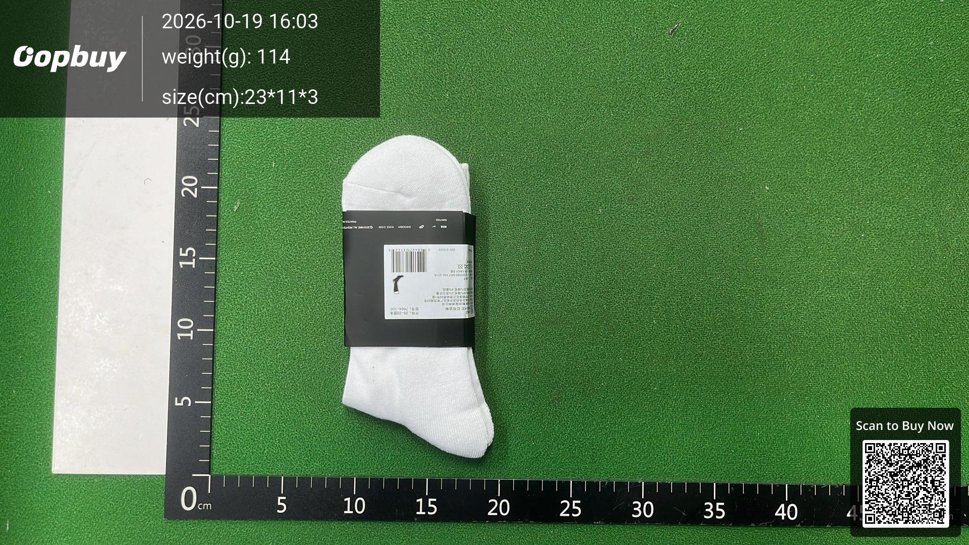 Foto QC 7 de Nike Everyday Crew Socks Lightweight Dri-FIT White Black