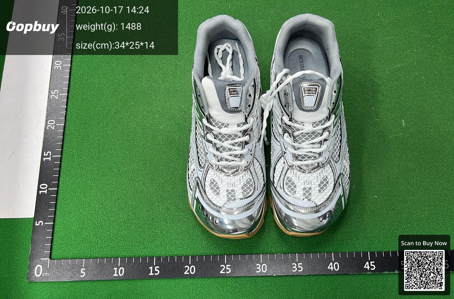 Foto QC 6 de Bottega Veneta Orbit Low Parakeet Silver reptz01