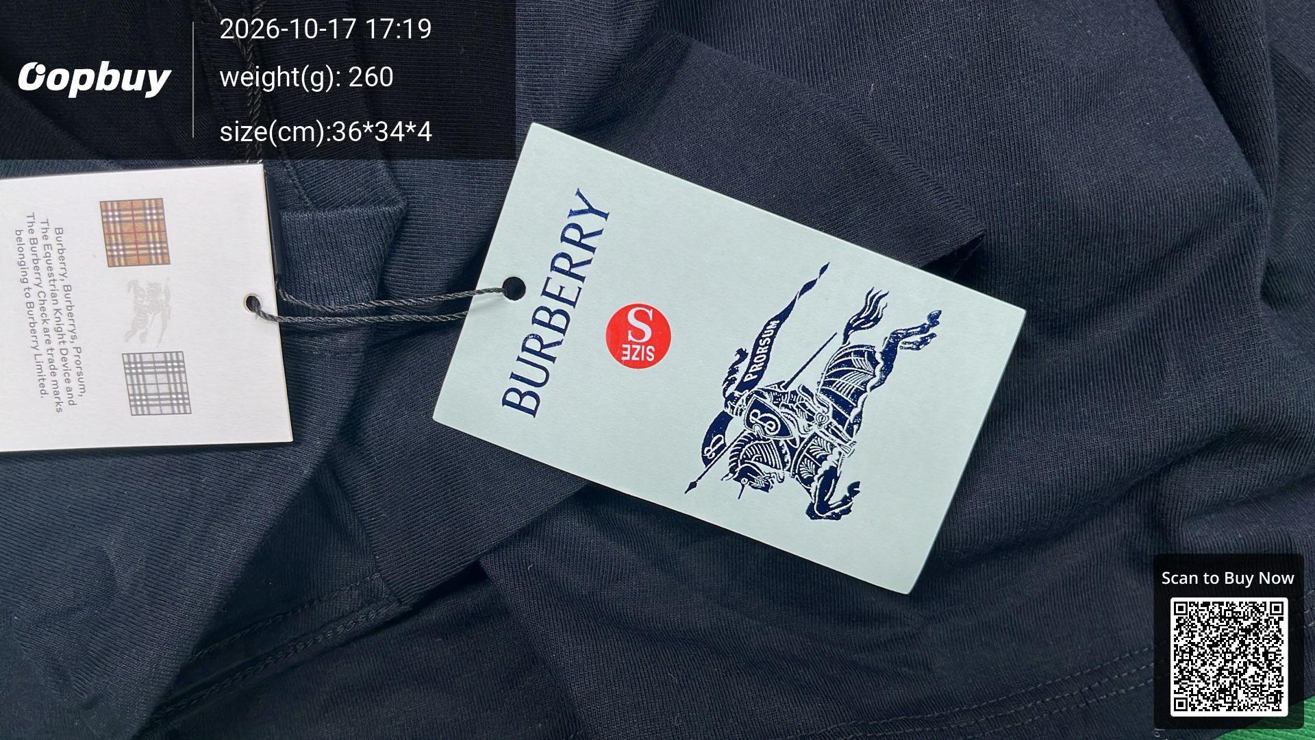 Foto QC 5 de Burberry T-shirt Equestrian Knight White Blue