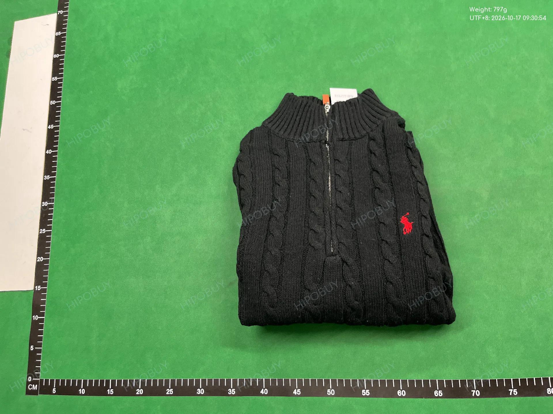 Foto QC 4 de Polo Ralph Lauren Cable Knit Crewneck Sweater Navy