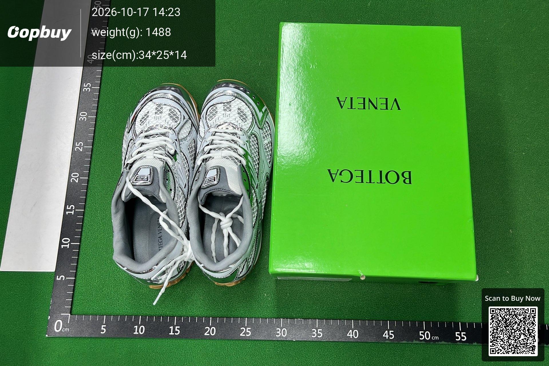 Foto QC 1 de Bottega Veneta Orbit Low Parakeet Silver reptz01