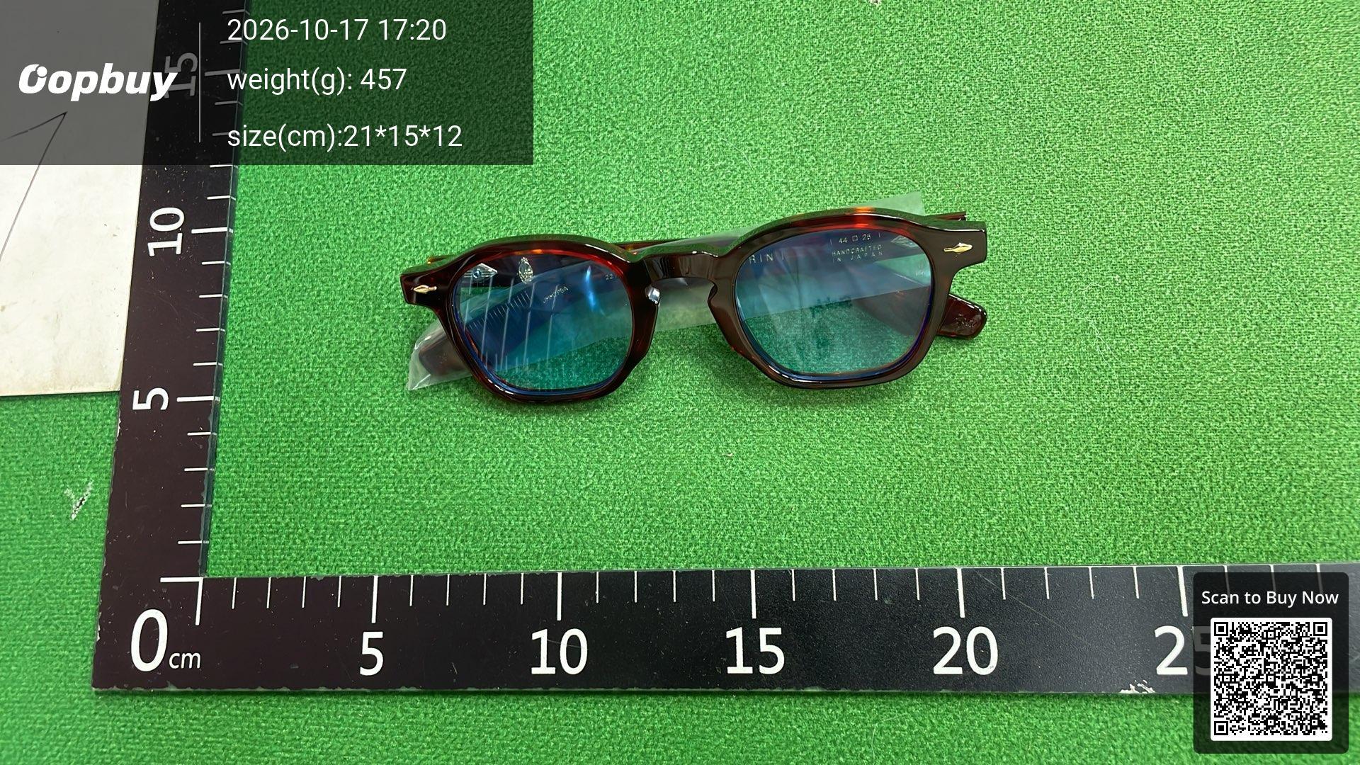 Foto QC 4 de Jacques Marie Mage Zephirin Square-Frame Acetate Sunglasses Havana Blue (JMMZE-3R)