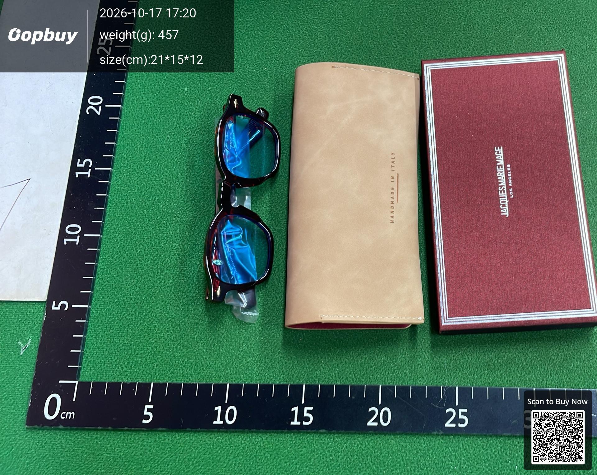 Foto QC 6 de Jacques Marie Mage Zephirin Square-Frame Acetate Sunglasses Havana Blue (JMMZE-3R)