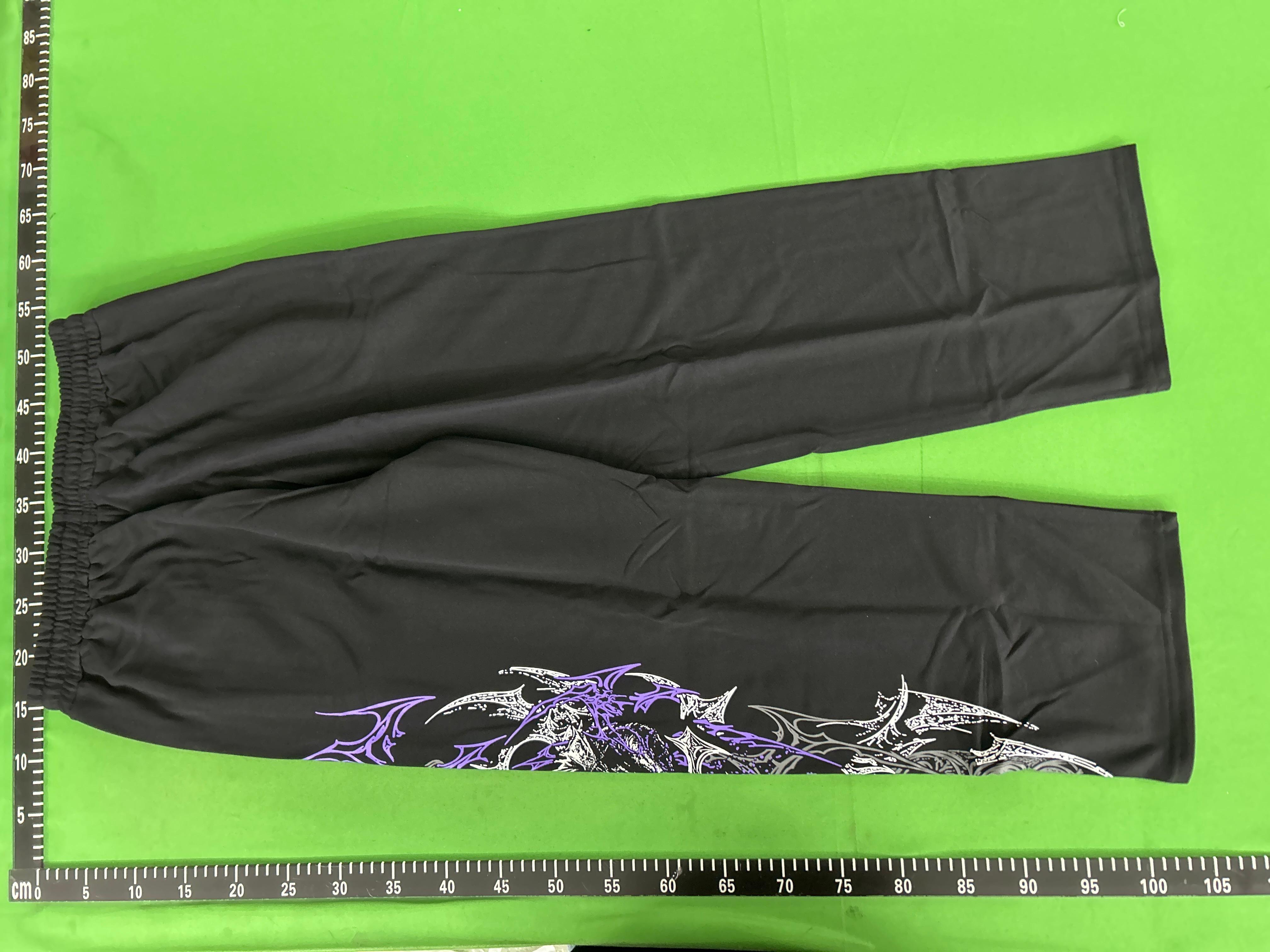 Foto QC 4 de Breathedivinity Sweatpants Straight Wide Leg Printed Black