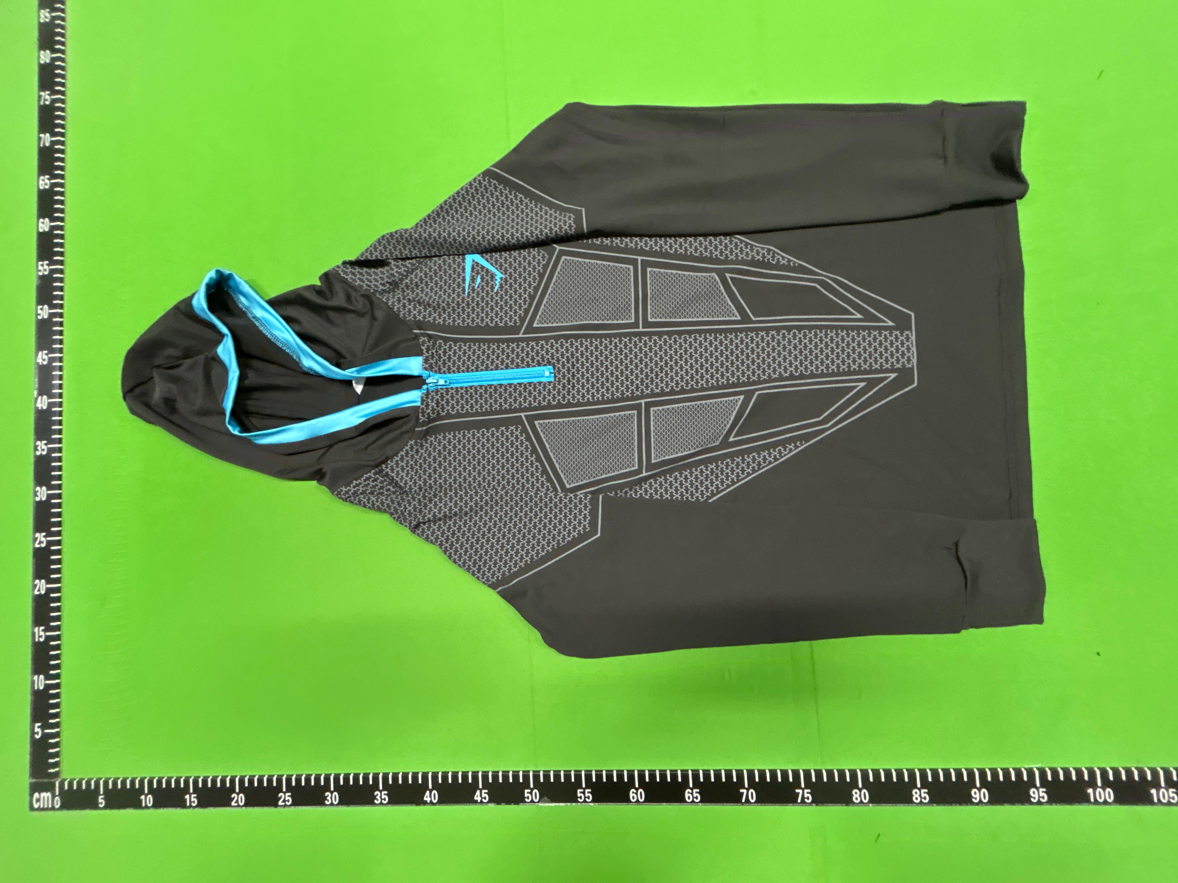 Foto QC 3 de Gymshark Hoodie Seamless 1/4 Zip Black Blue