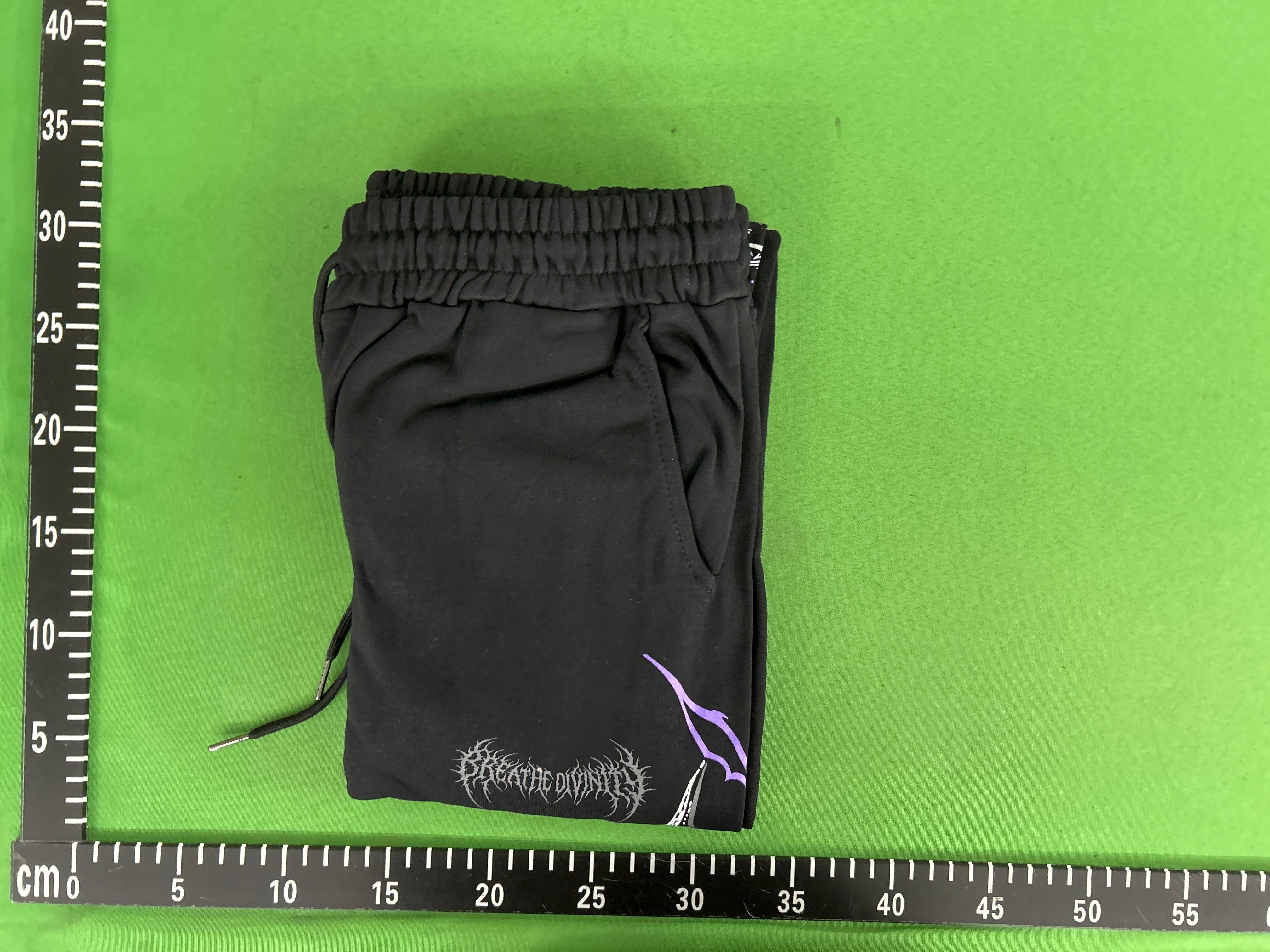 Foto QC 1 de Breathedivinity Sweatpants Straight Wide Leg Printed Black