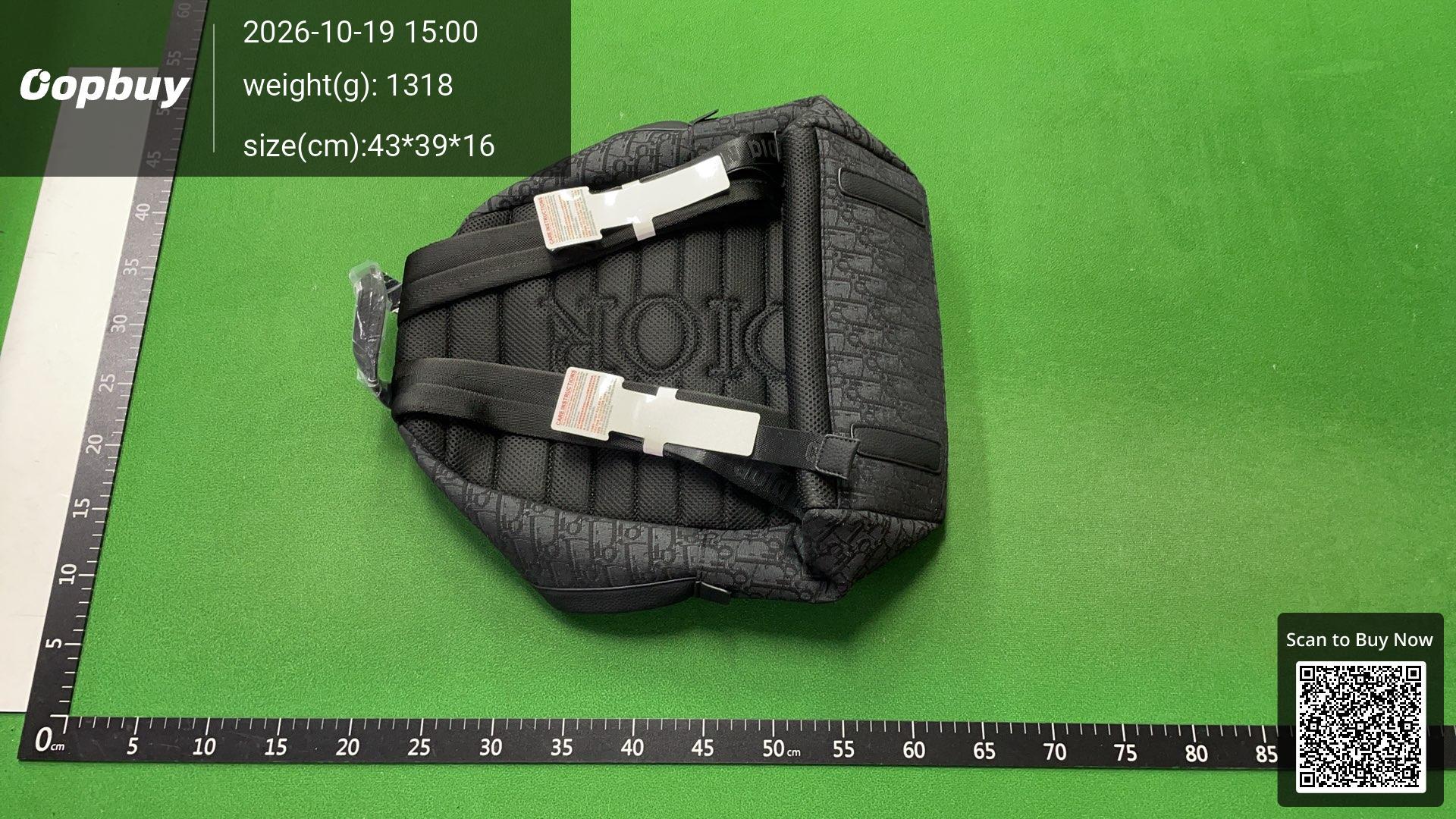 Foto QC 2 de Dior Rider Backpack Beige and Black Dior Oblique Jacquard