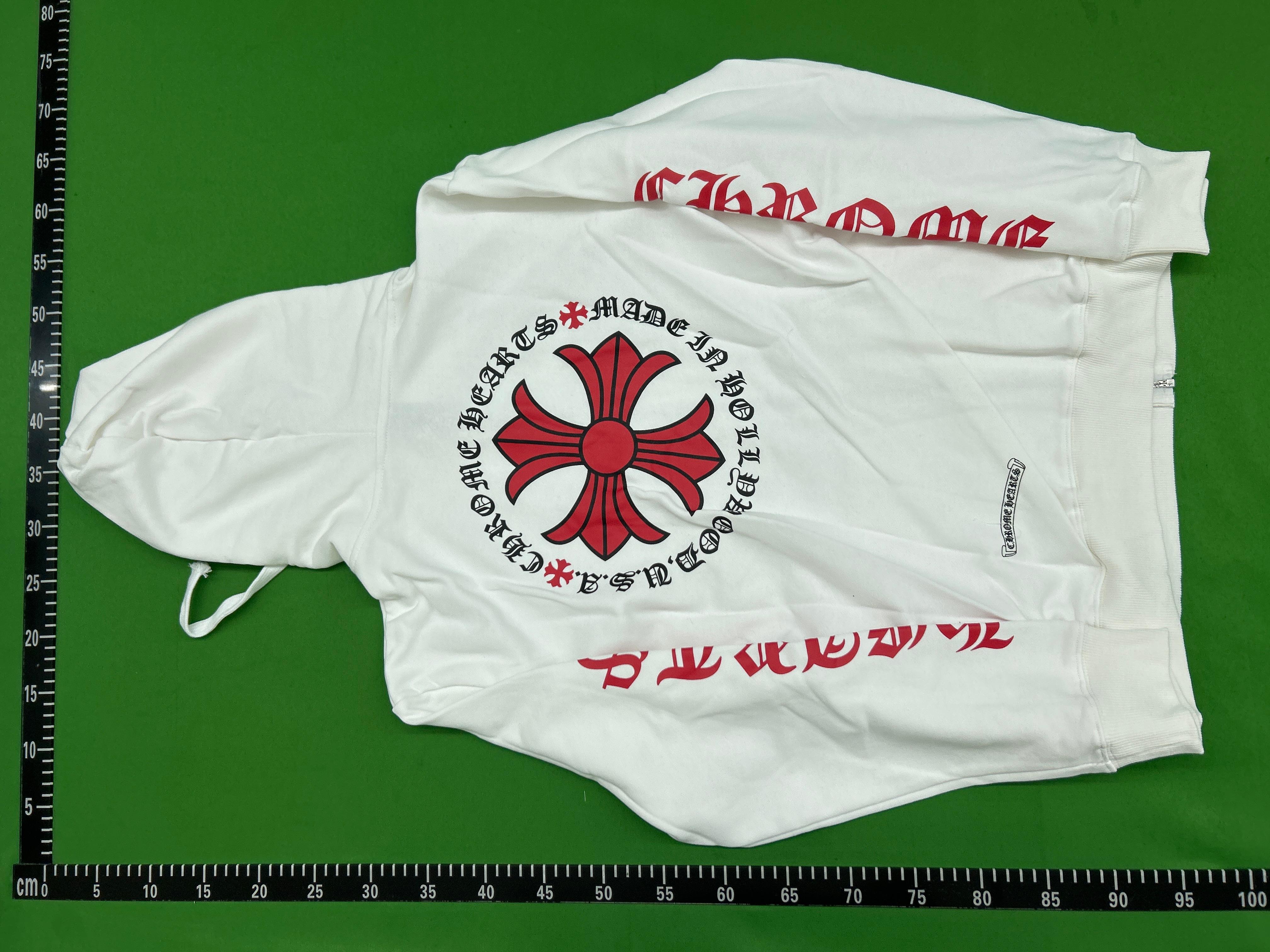 Foto QC 7 de Chrome Hearts Horseshoe Floral Cross Zip Hoodie Jacket Black