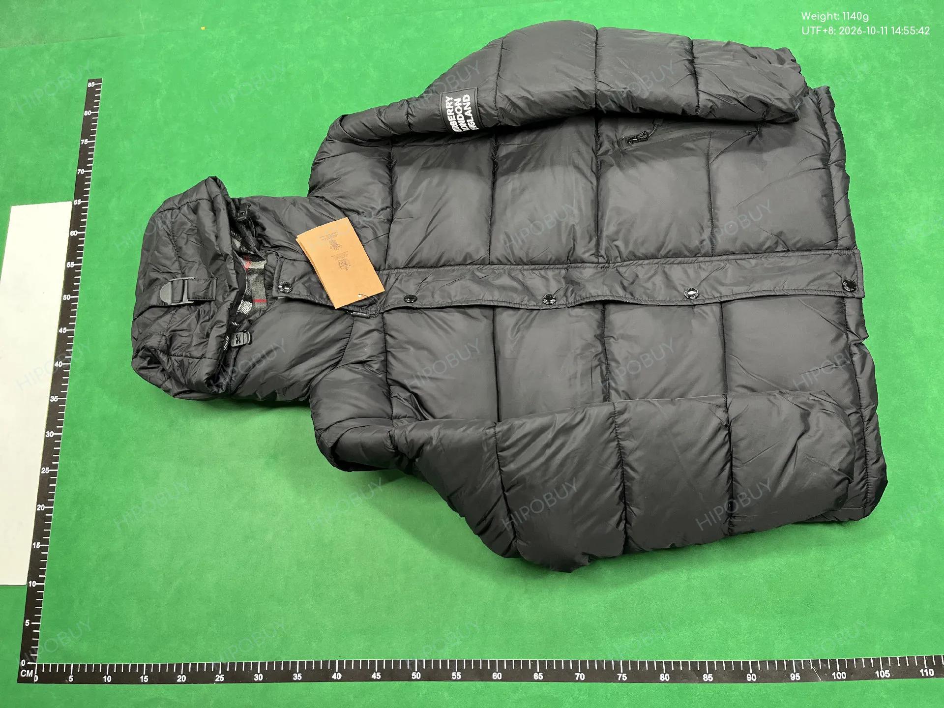 Foto QC 2 de Burberry Puffer Jacket Down Check Lining Black