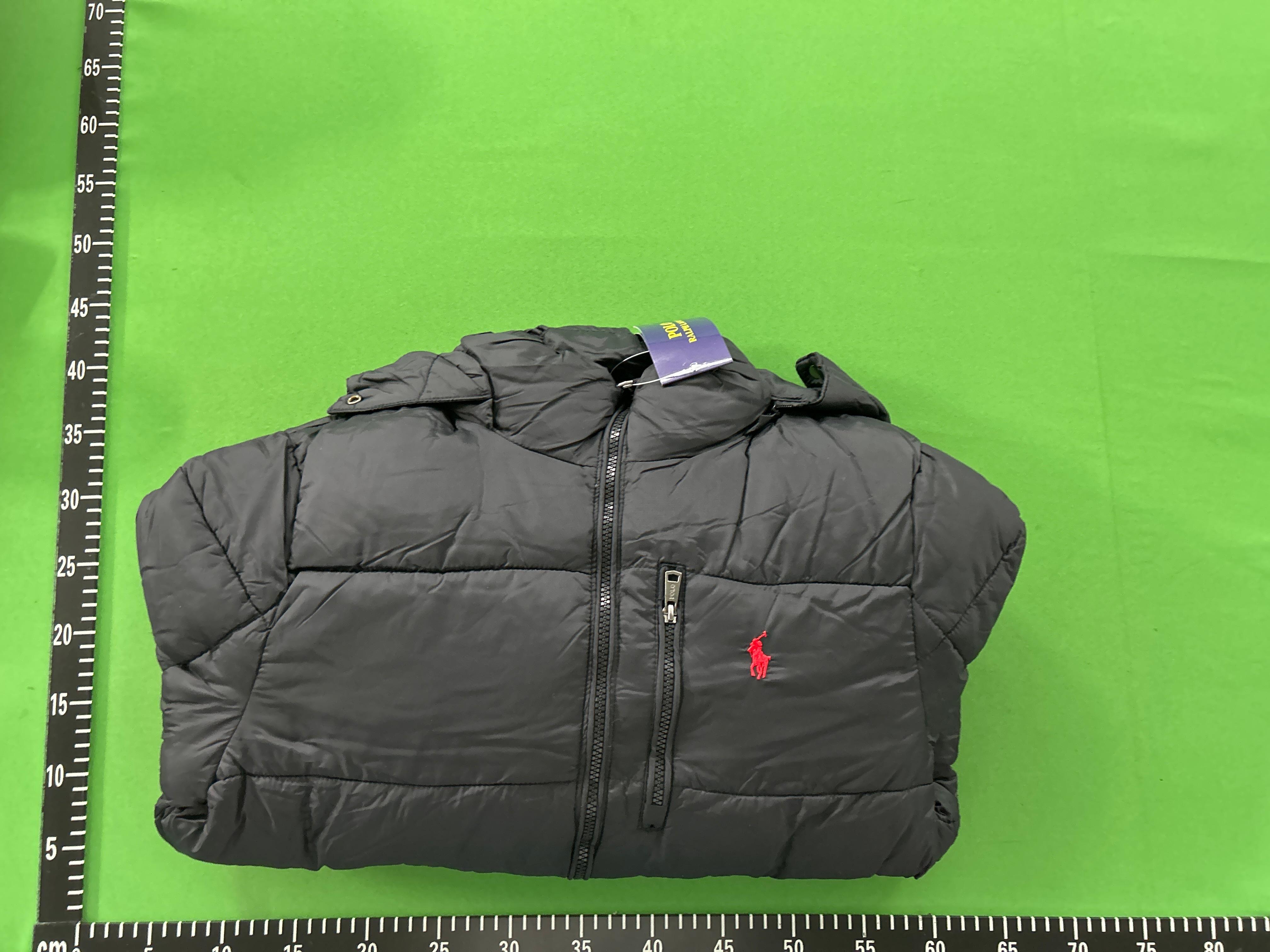 Foto QC 5 de Polo Ralph Lauren Puffer Jacket Detachable Hood Embroidered Pony Grey