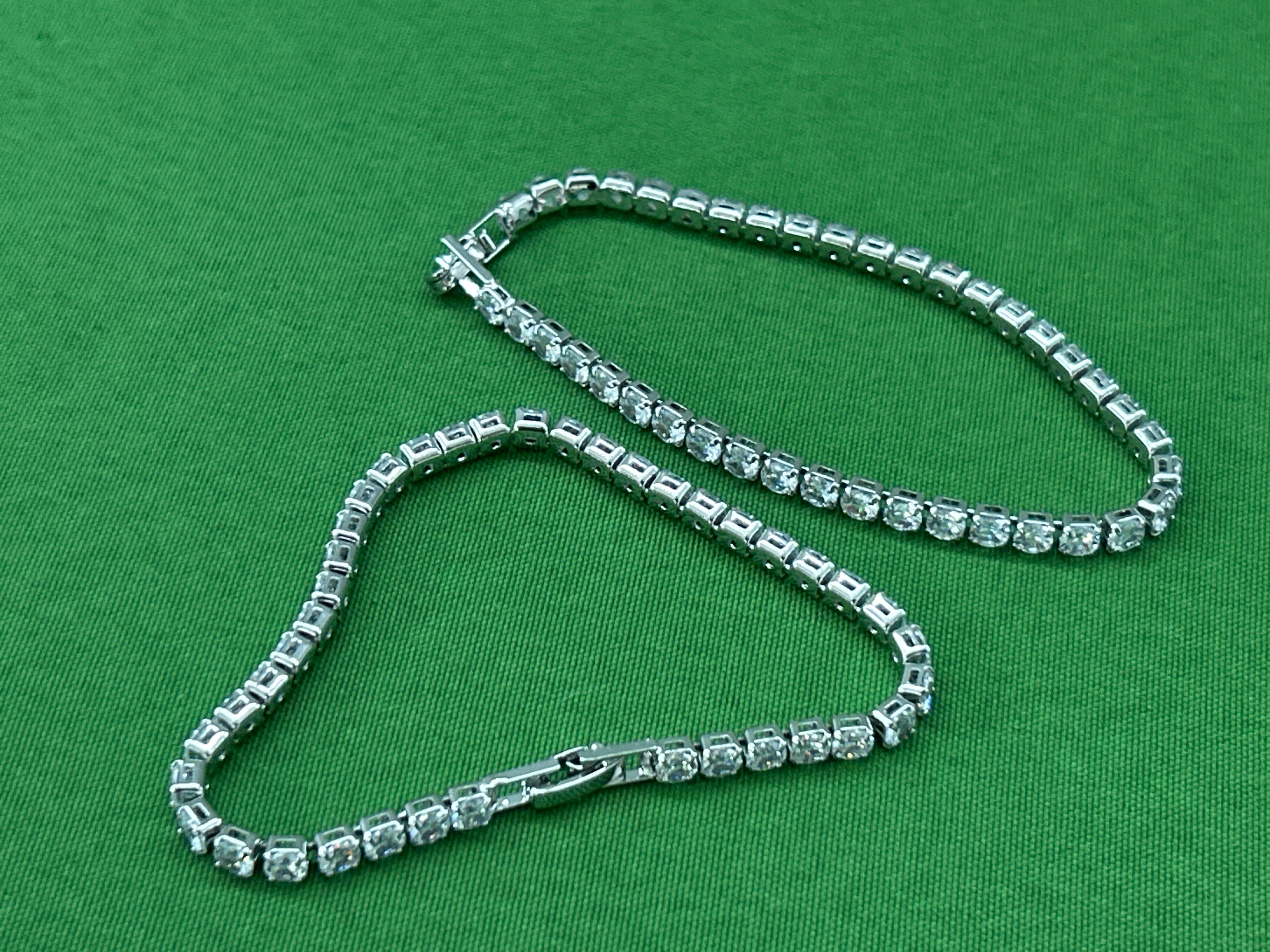 Foto QC 2 de MST Bling Rock Candy Tennis Bracelet Metal Diamond Silver