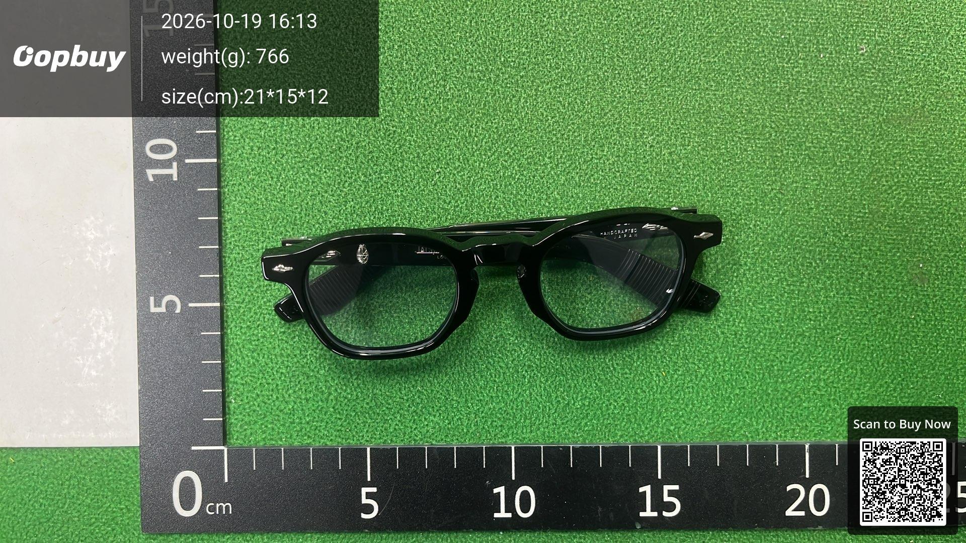 Foto QC 1 de Jacques Marie Mage Zephirin Square-Frame Acetate Sunglasses Havana Blue (JMMZE-3R)