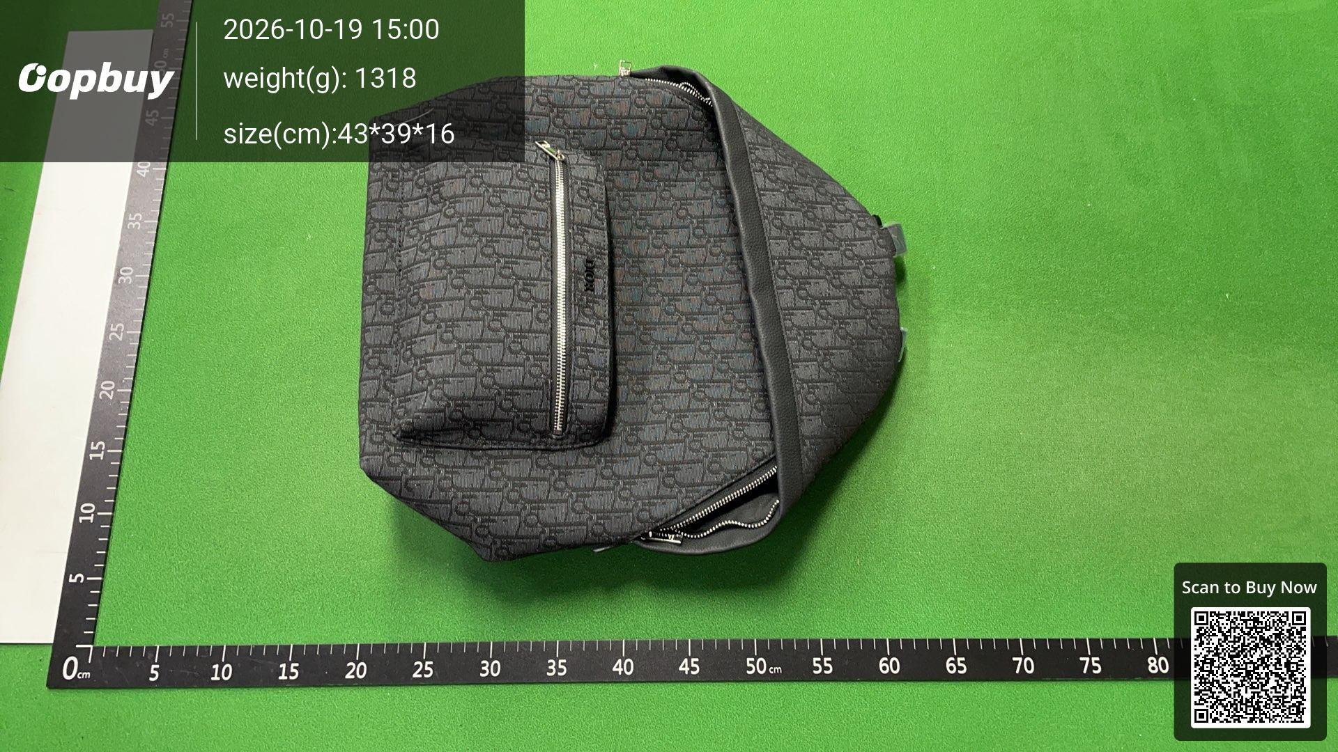 Foto QC 1 de Dior Rider Backpack Beige and Black Dior Oblique Jacquard
