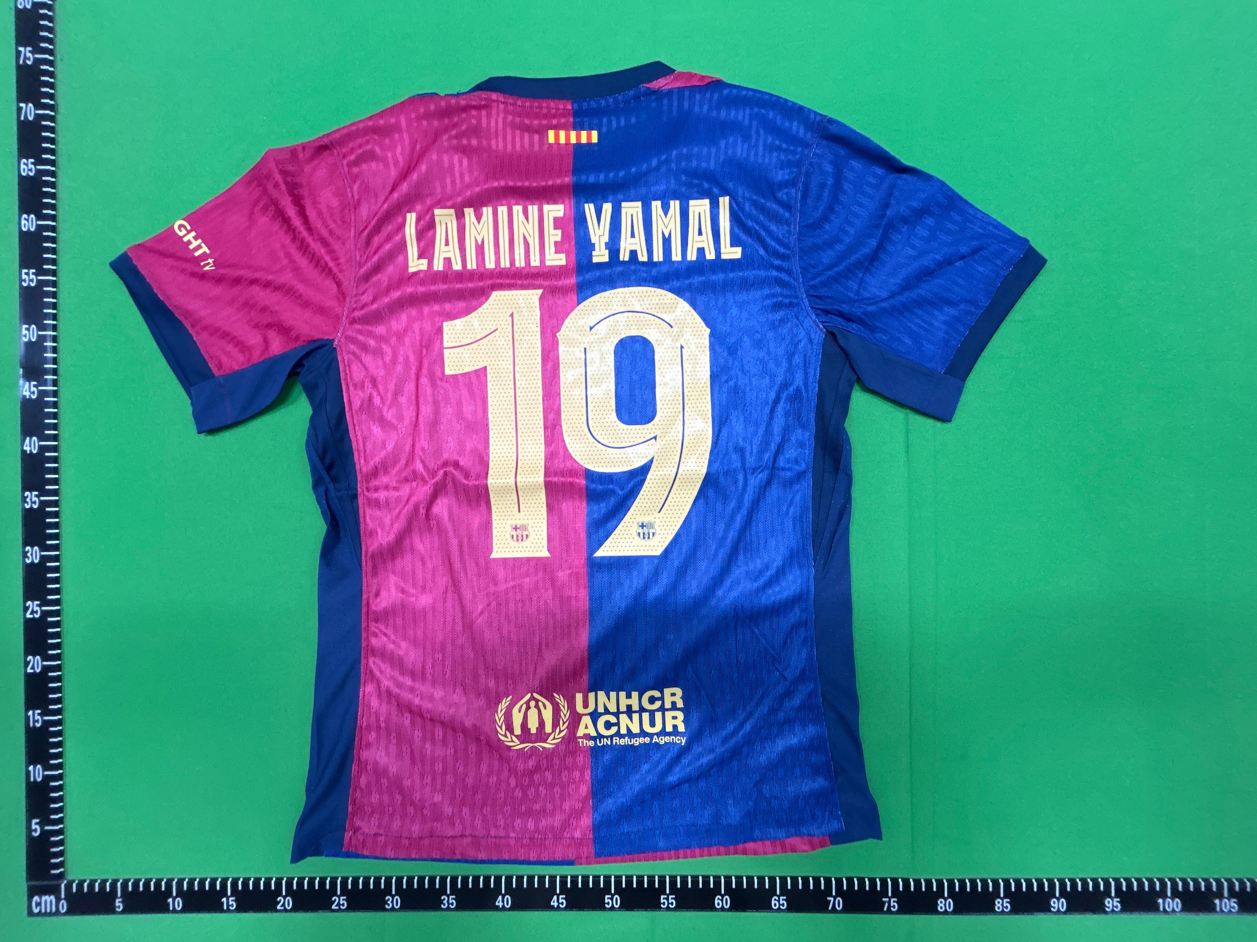 Foto QC 4 de Travis Scott x Nike x FC Barcelona 2024/25 Home Lamine Yamal Player Jersey Multicolor