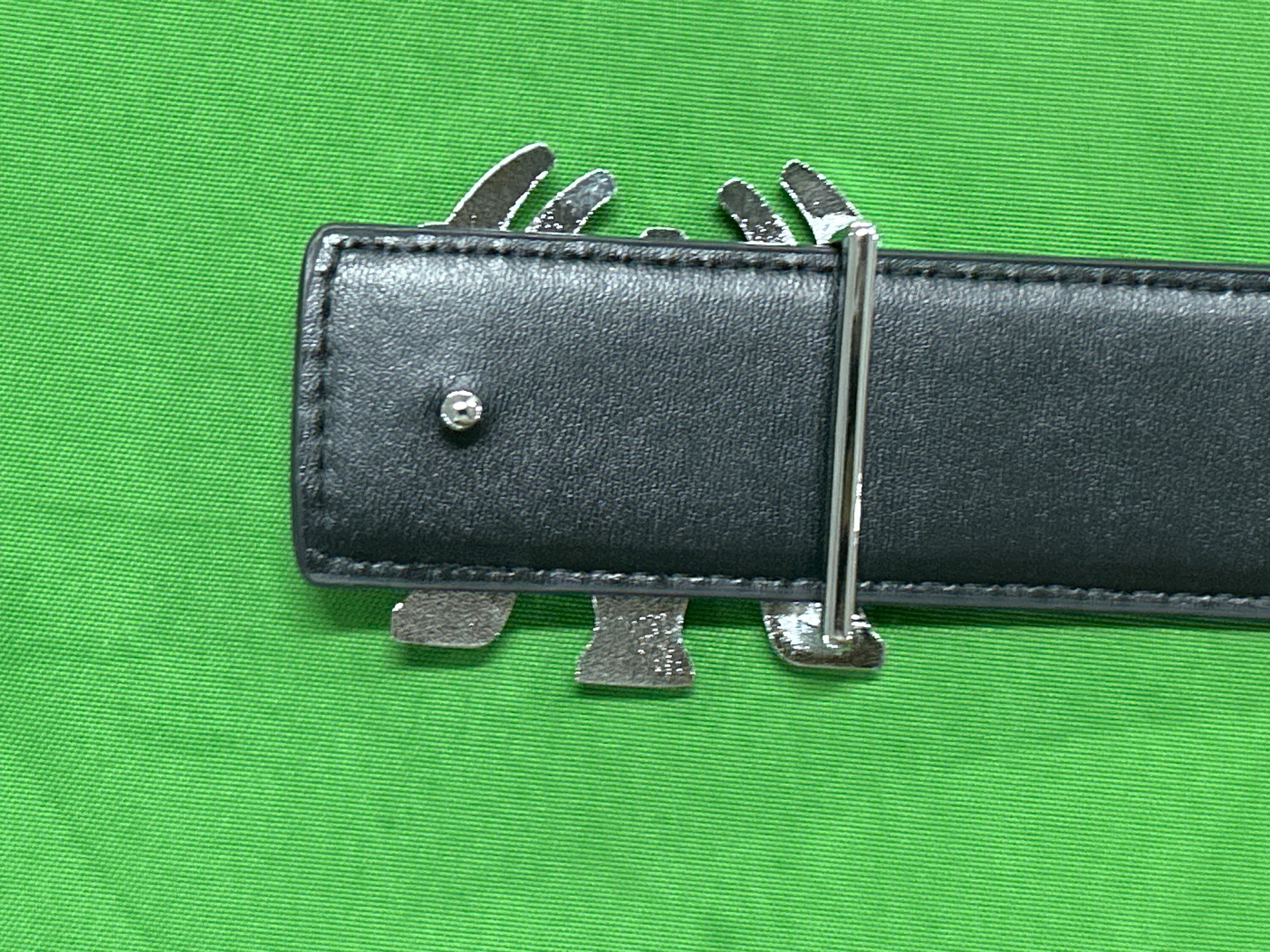 Foto QC 8 de Amiri Logo Buckle Belt Black