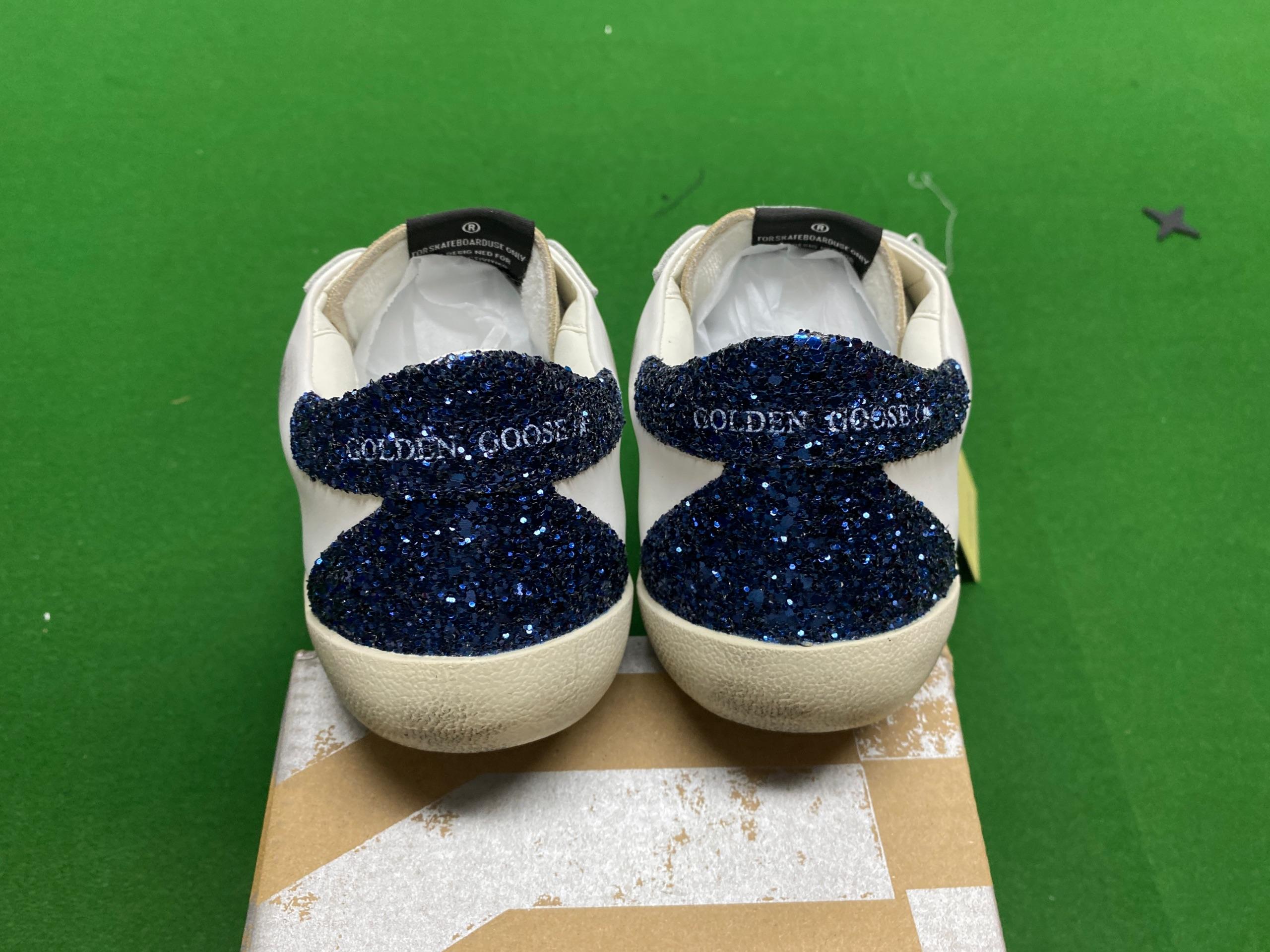 Foto QC 3 de Golden Goose Super-Star Low White Navy Blue Grey Suede Star