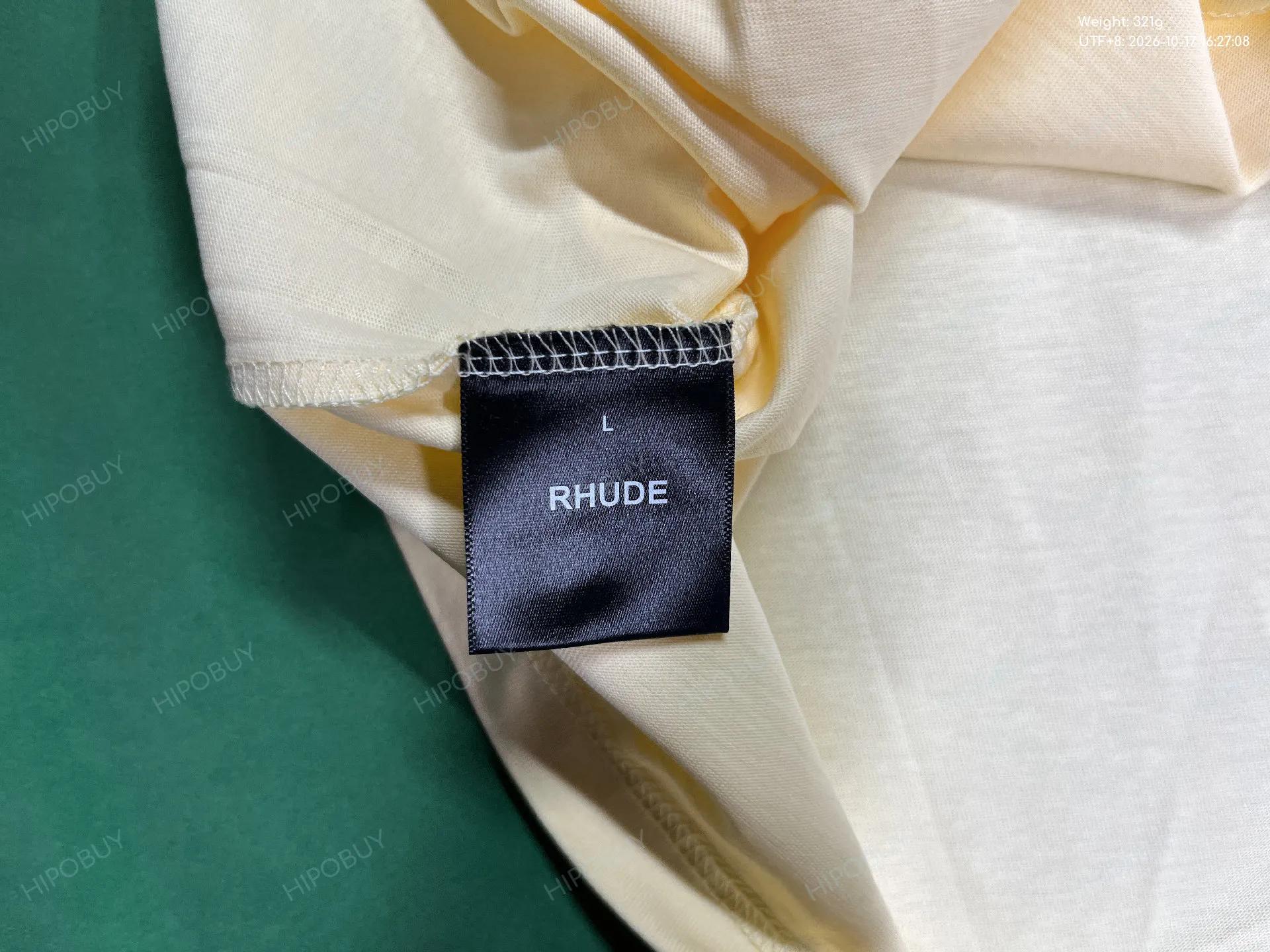 Foto QC 5 de Rhude T-shirt Lago Di Como Graphic Cream