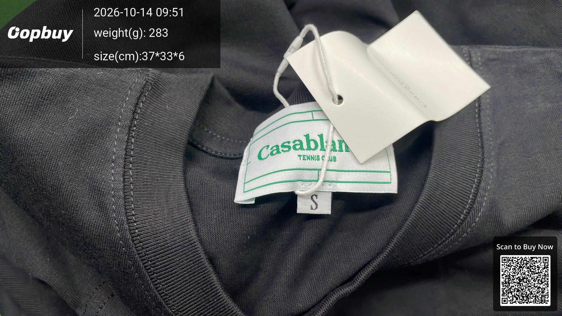 Foto QC 8 de Casablanca Tennis Club T-shirt Casa Triangle Print Black